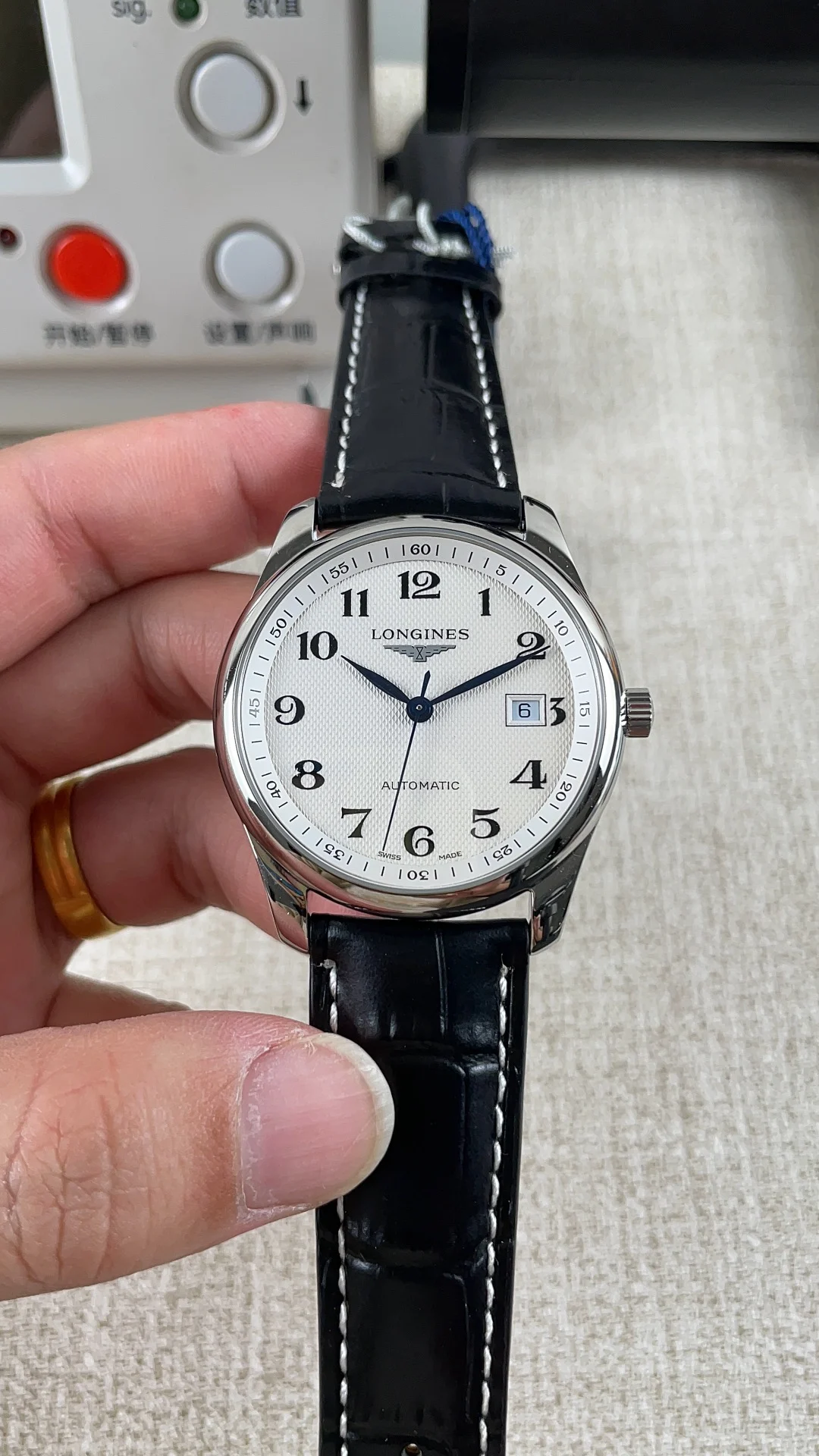 Longines Master Collection — photographed off the sweep
