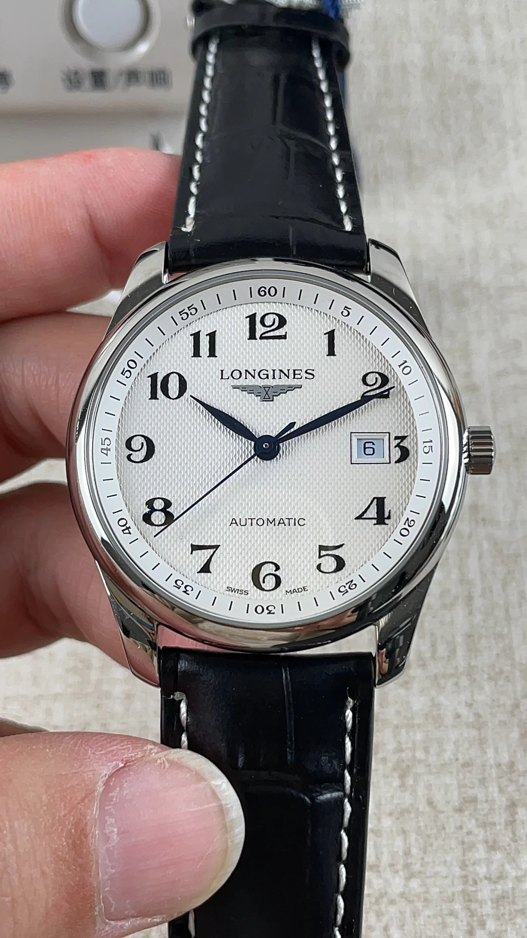 Longines Master Collection — photographed off the sweep