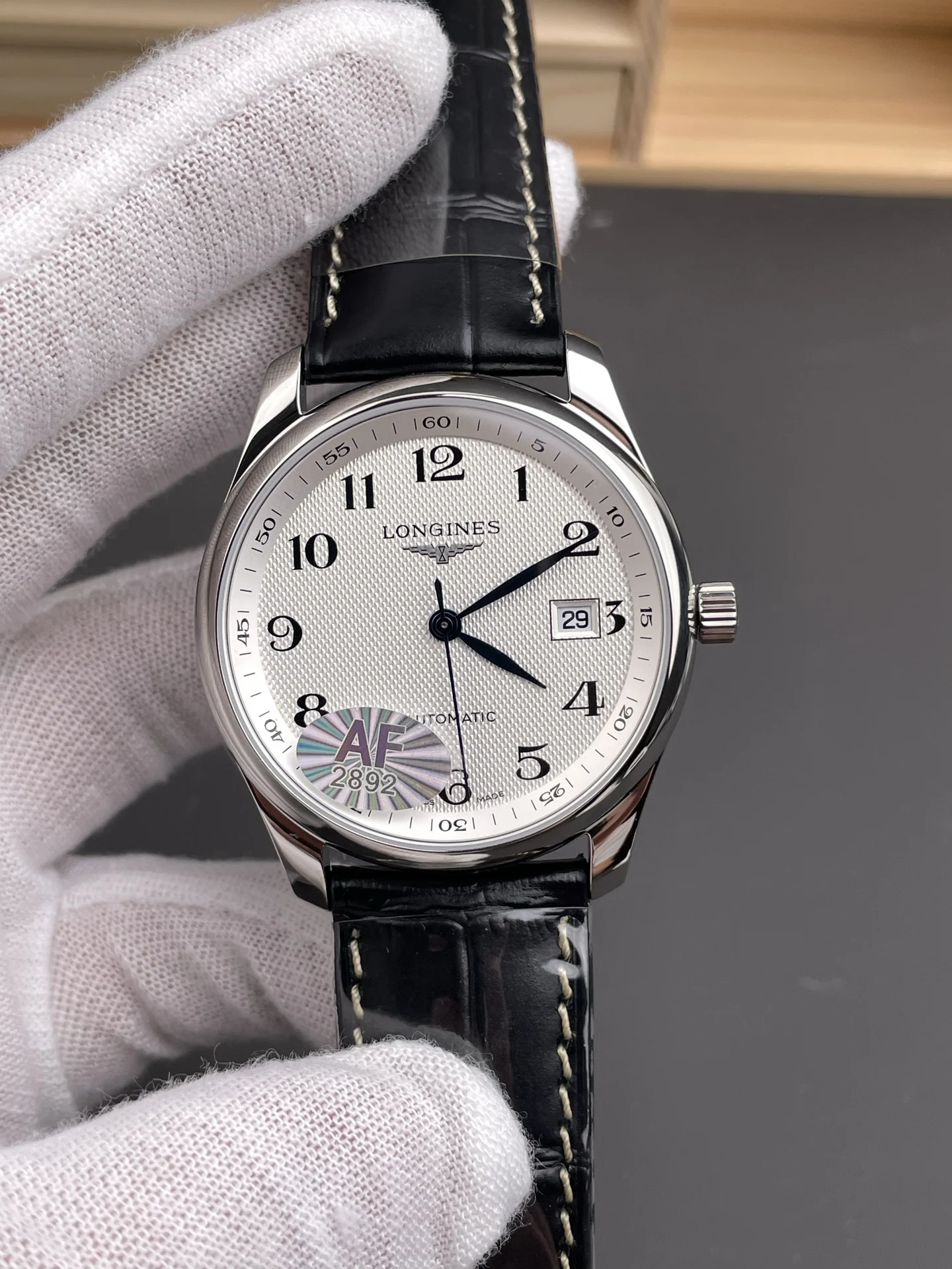Longines Master Collection 40mm — photographed off the sweep
