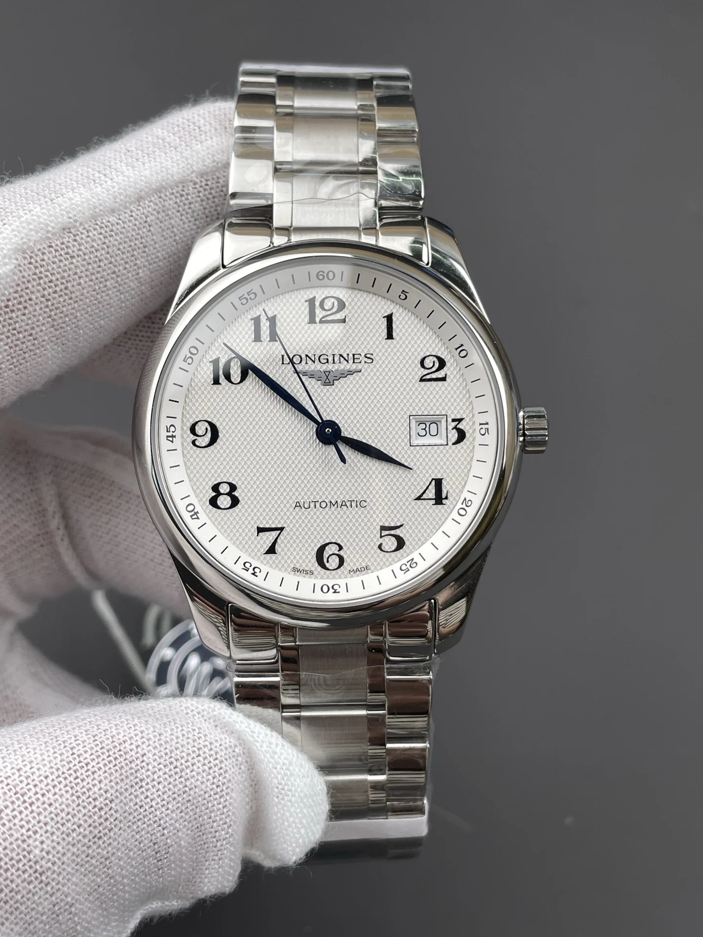 Longines Master Collection 40mm — photographed off the sweep