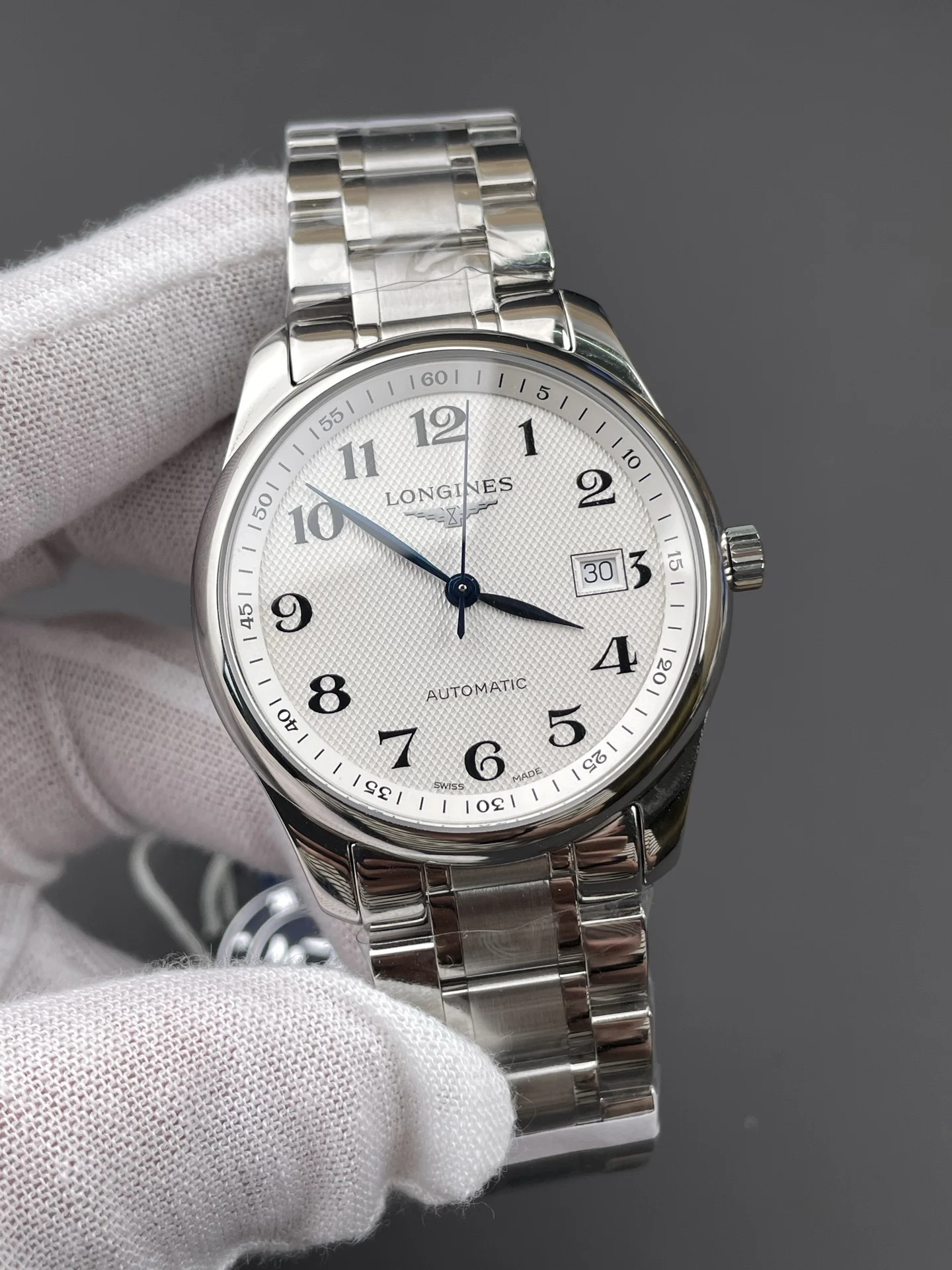 Longines Master Collection 40mm — photographed off the sweep