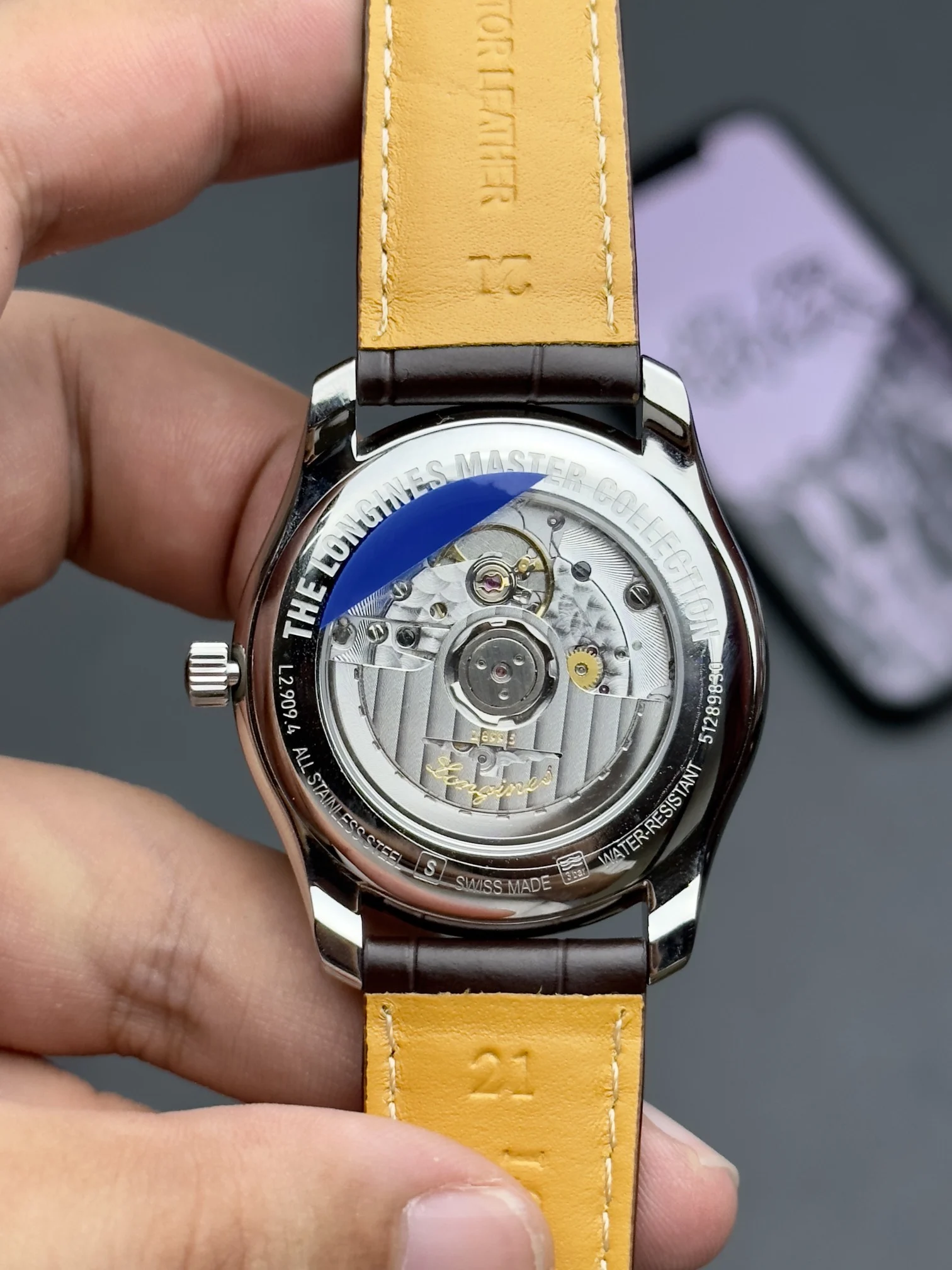 Longines Master Collection Moon Phase — photographed off the sweep