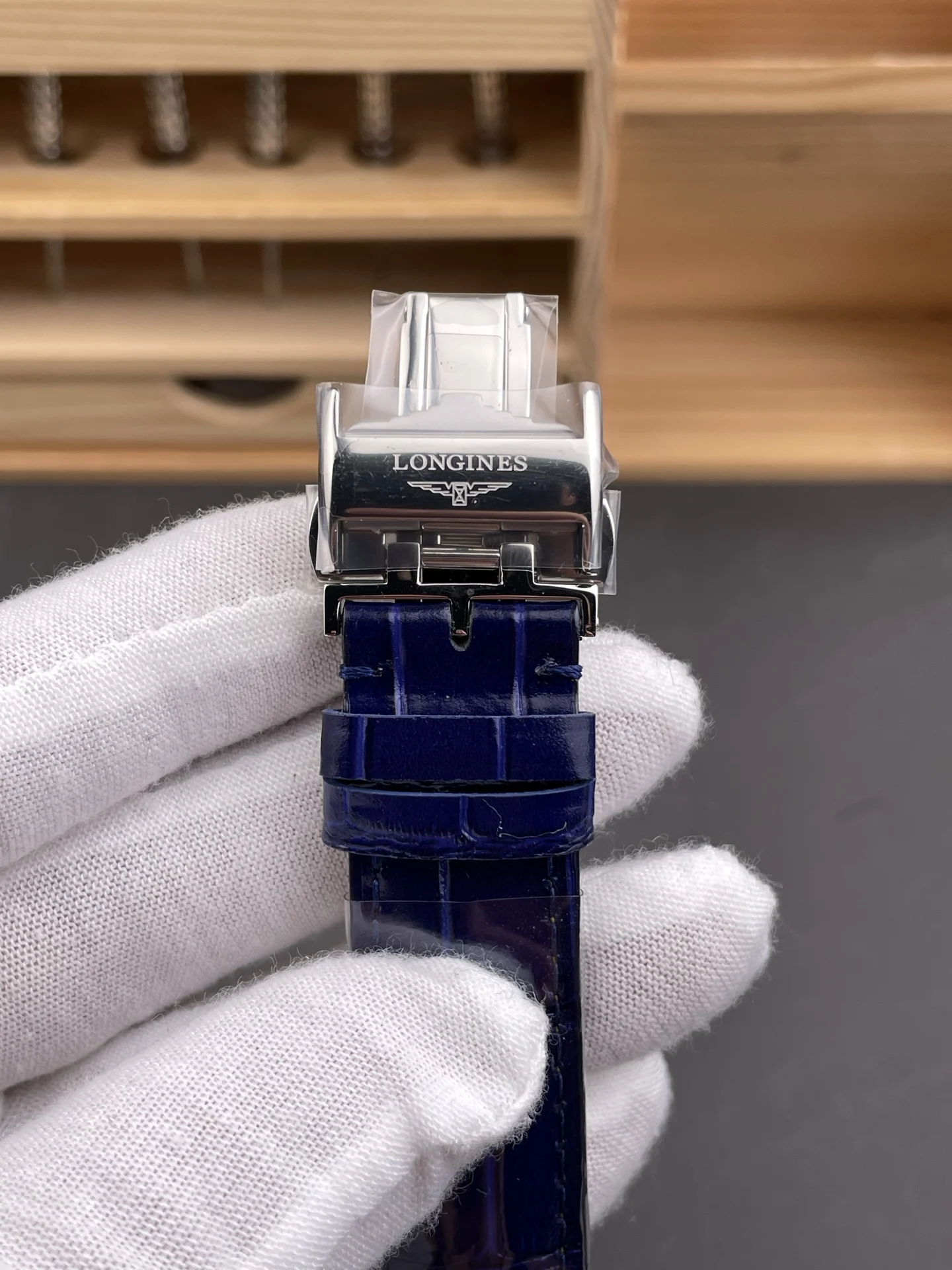 Longines Master Collection Moon Phase 34mm — photographed off the sweep
