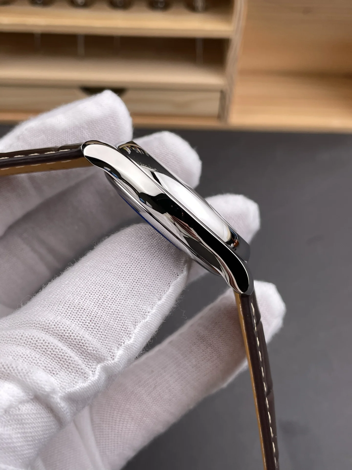 Longines Master Collection Moon Phase 40mm — photographed off the sweep