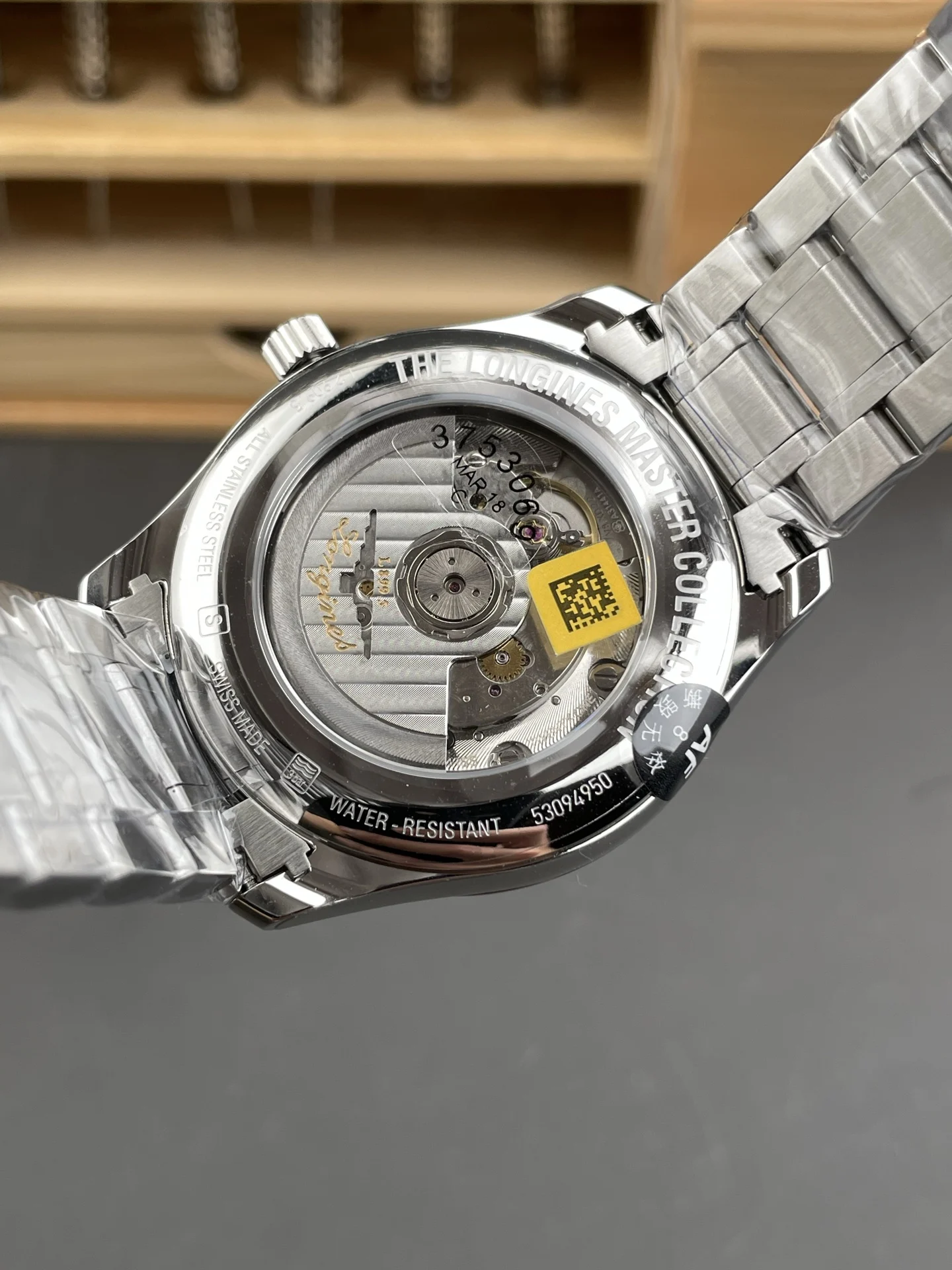 Longines Master Collection Moon Phase 40mm — photographed off the sweep