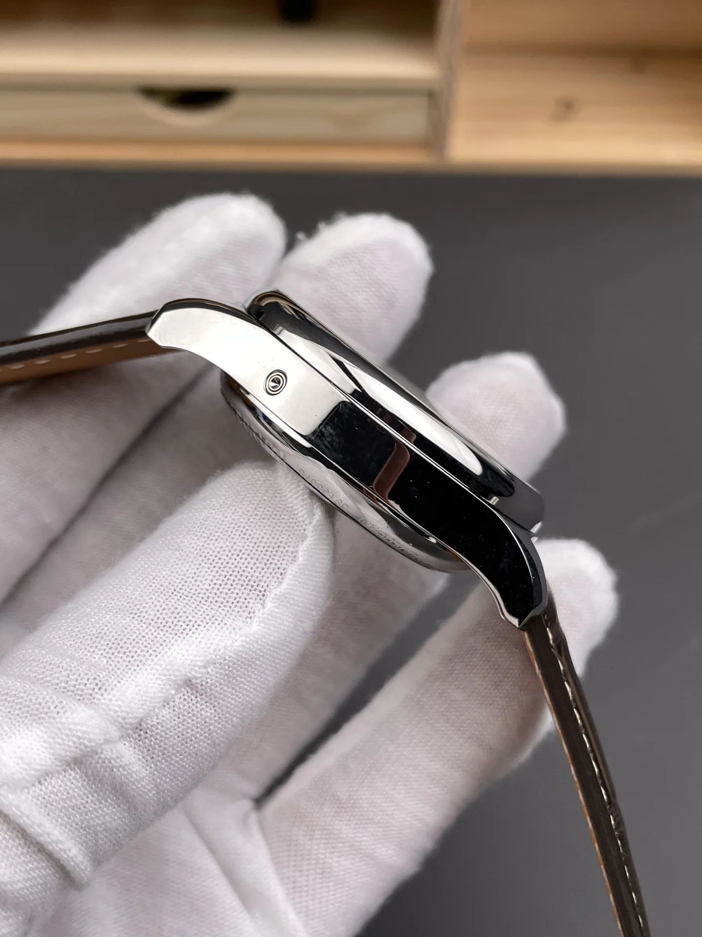 Longines Master Collection Moon Phase 42mm — photographed off the sweep