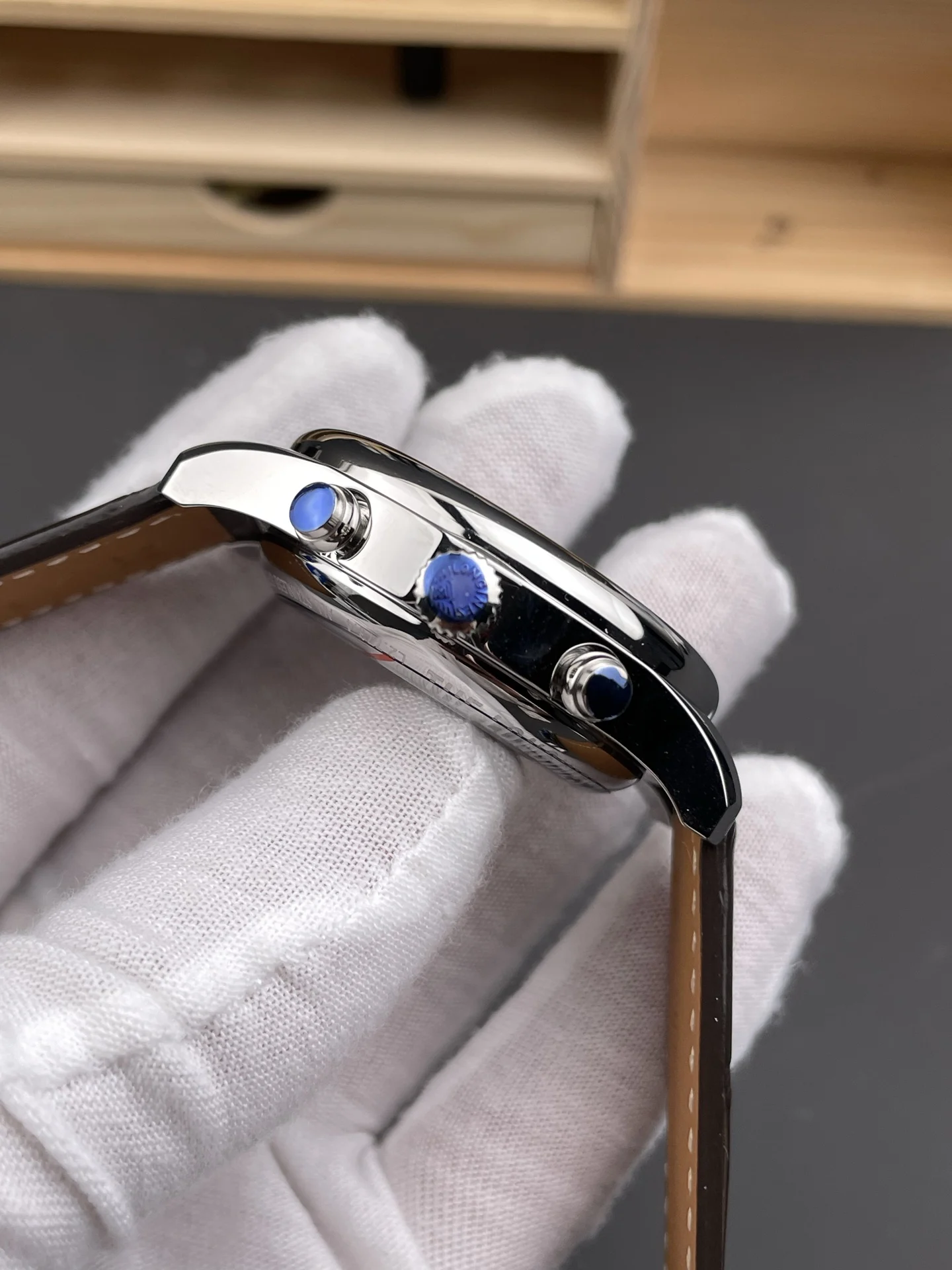 Longines Master Collection Moon Phase 42mm — photographed off the sweep