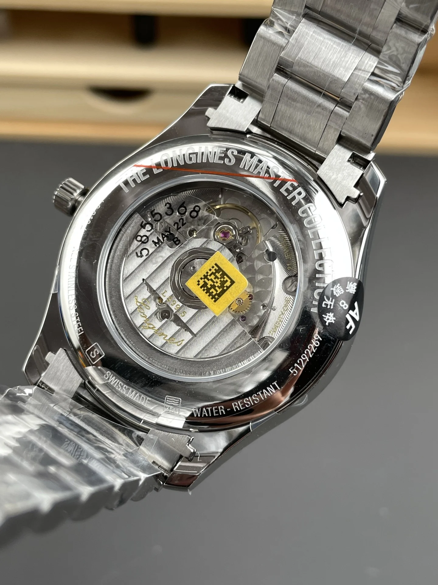 Longines Master Collection Moon Phase 42mm — photographed off the sweep