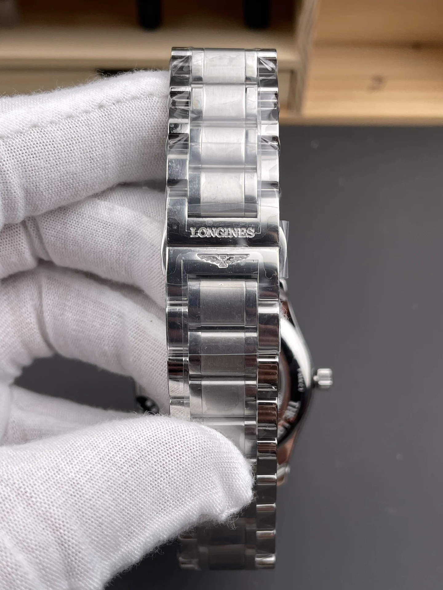 Longines Master Collection Moon Phase 42mm — photographed off the sweep