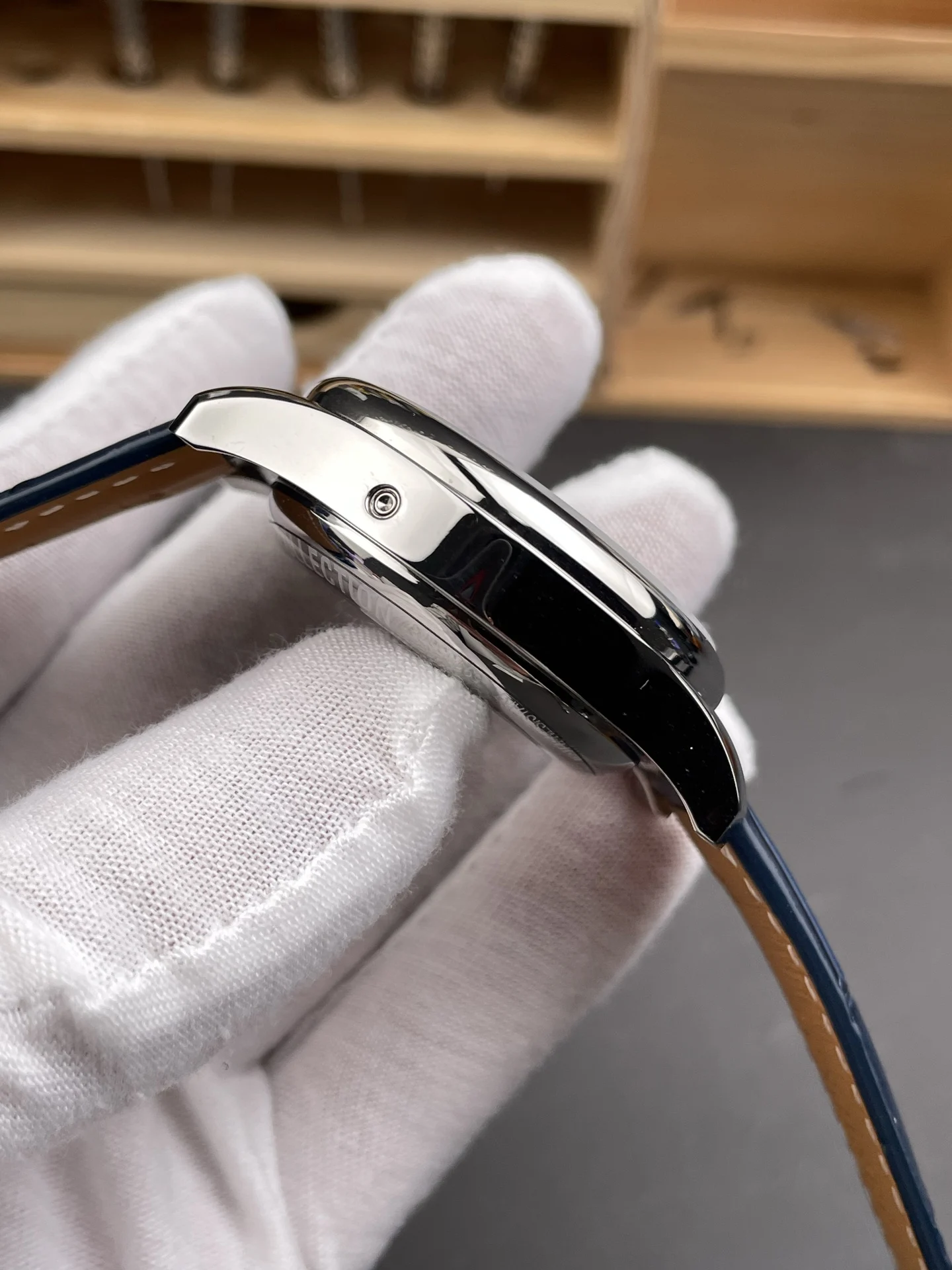 Longines Master Collection Moon Phase 42mm — photographed off the sweep