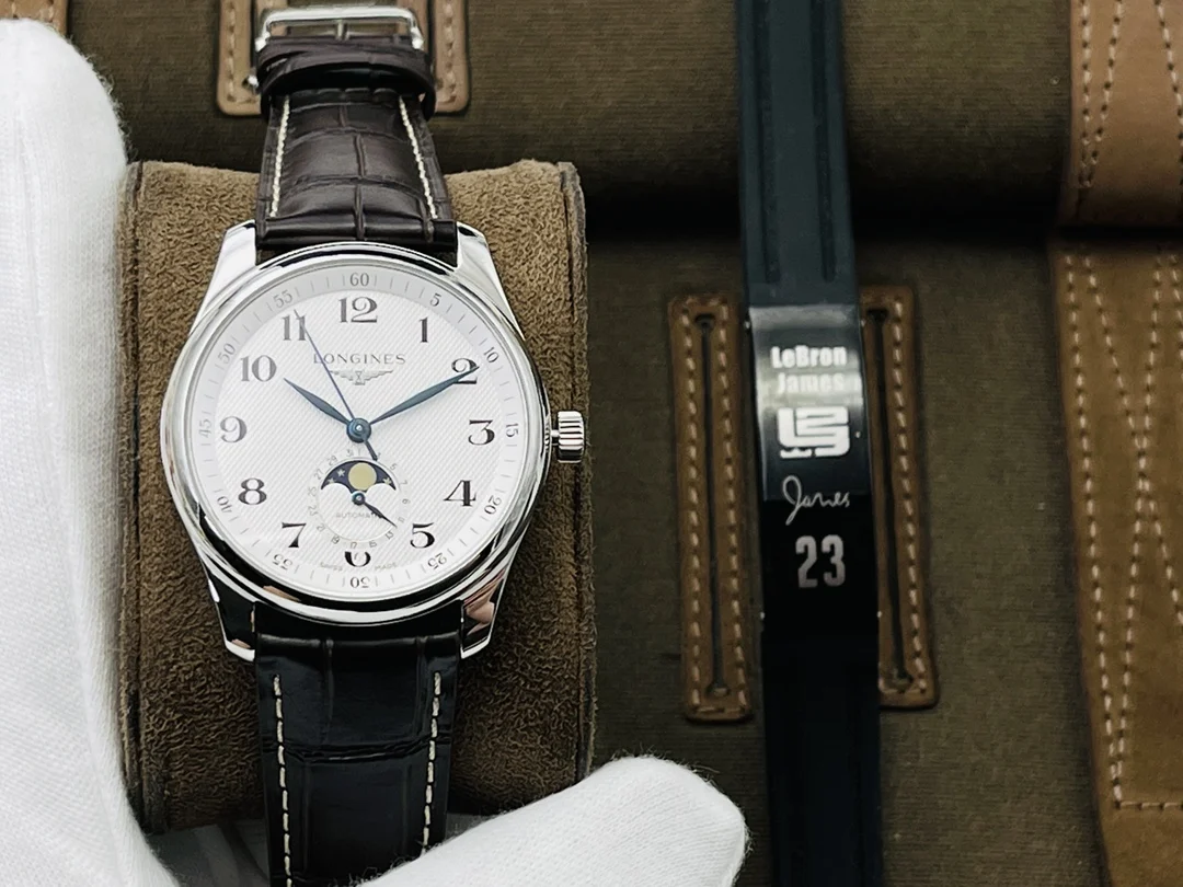 Longines Master Collection Moon Phase Steel 40mm — photographed off the sweep