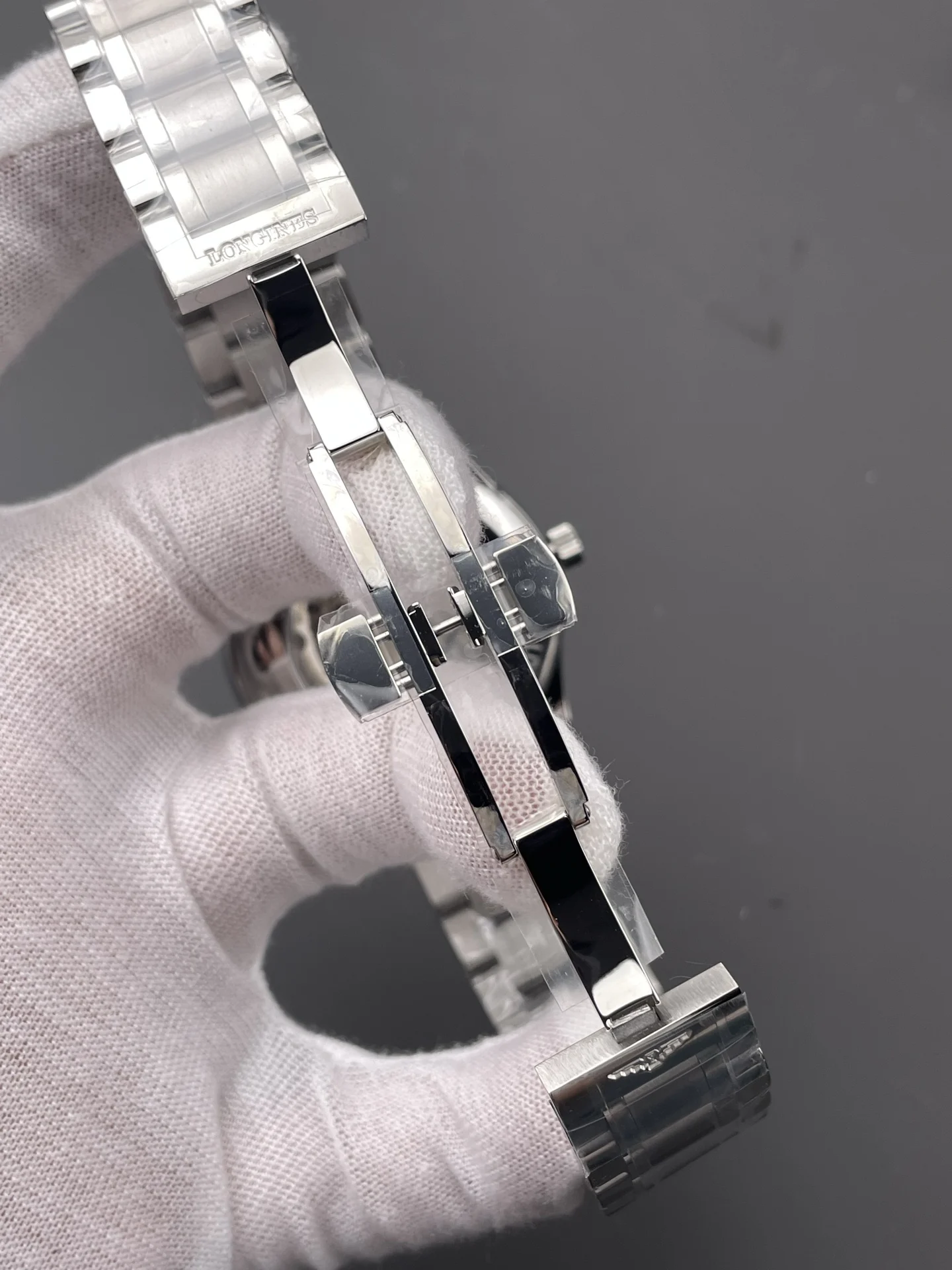 Longines Master Collection Moon Phase Steel 42mm — photographed off the sweep