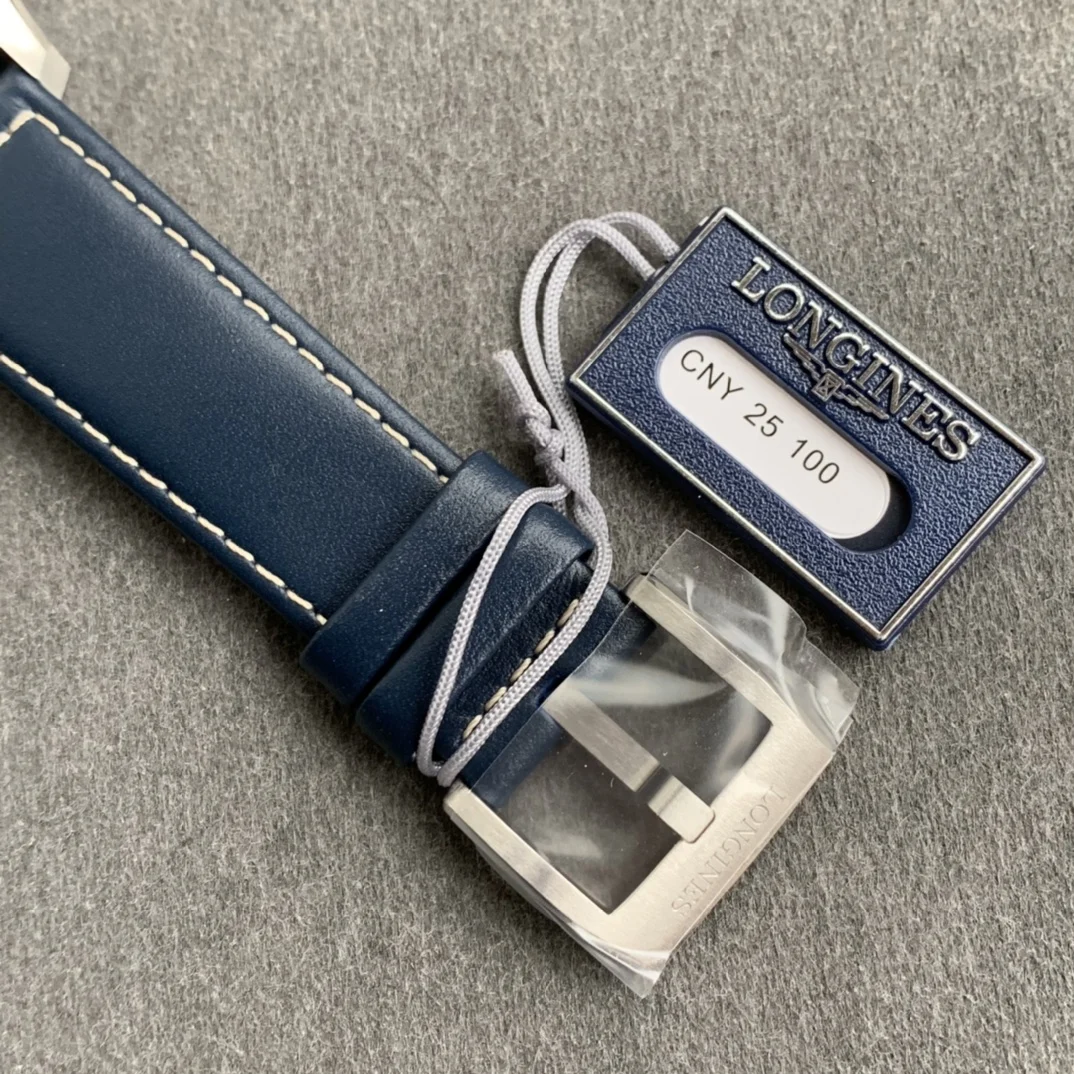 Longines Master Collection Moon Phase Steel Blue Dial 42mm — photographed off the sweep