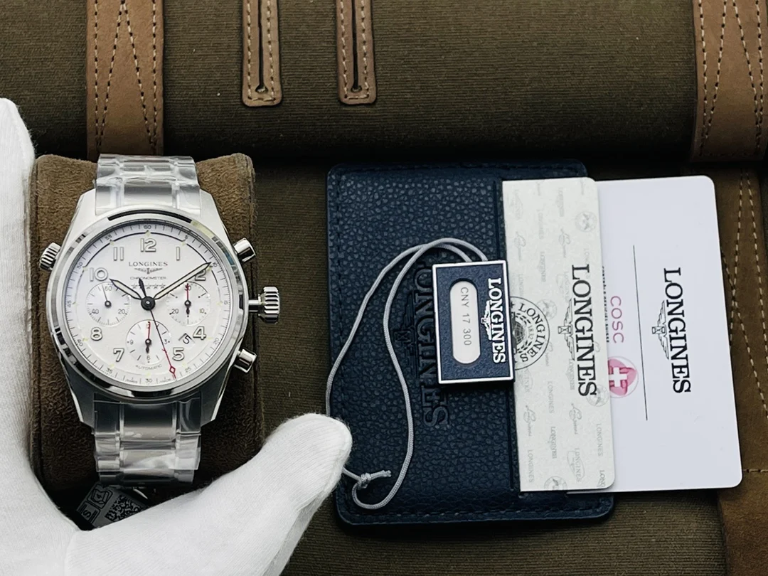 Longines Master Collection Moon Phase Steel Blue Dial 42mm — photographed off the sweep