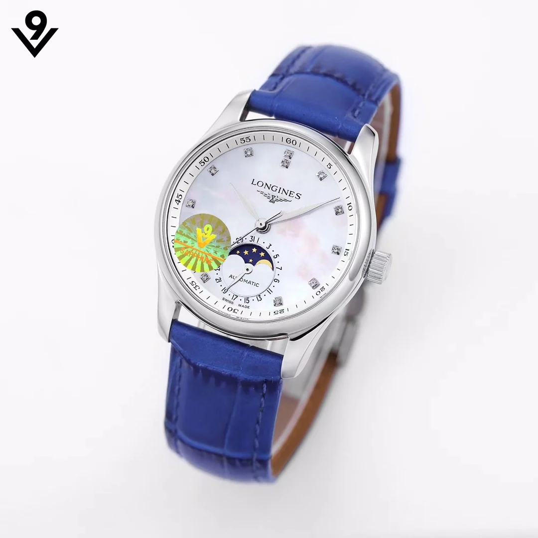 Longines Master Collection Moon Phase Steel White Dial