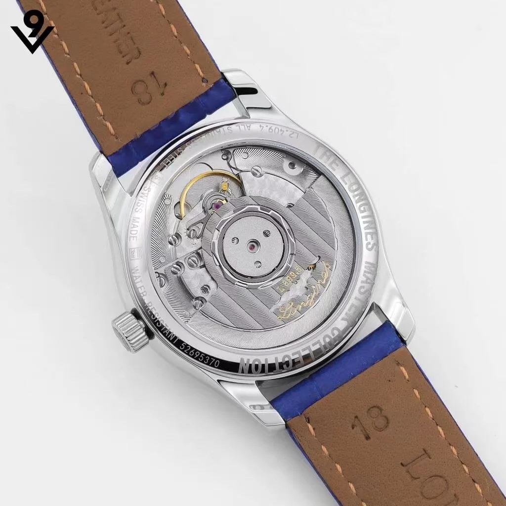 Longines Master Collection Moon Phase Steel White Dial — photographed off the sweep