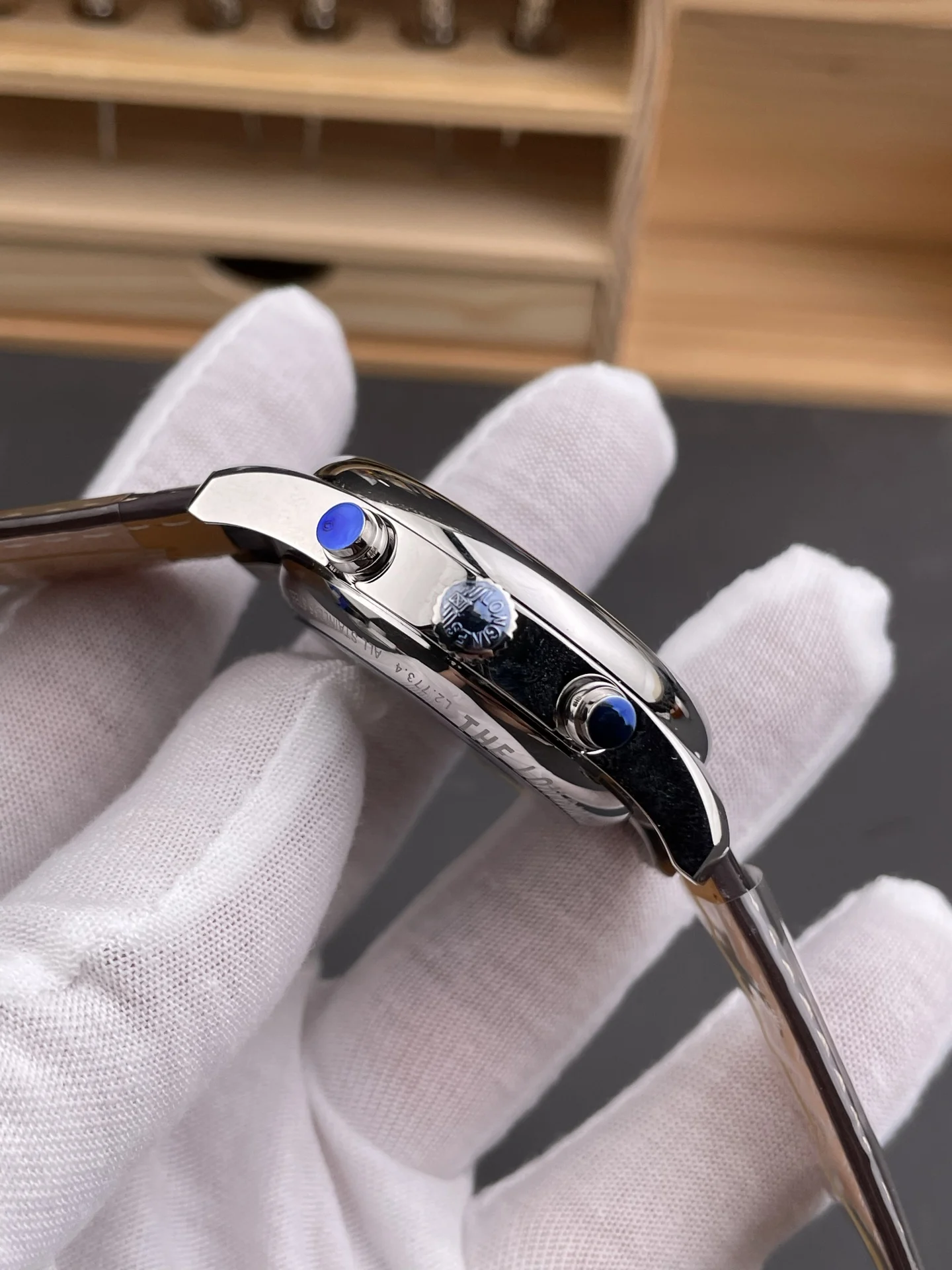 Longines Master Collection Moon Phase White Dial — photographed off the sweep