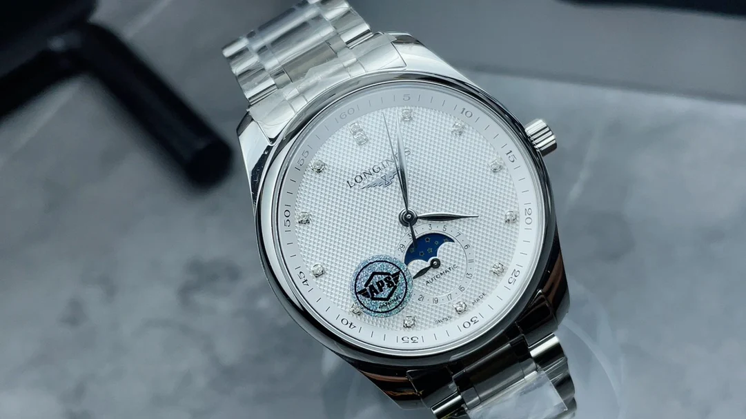 Longines Master Collection Moon Phase — photographed off the sweep