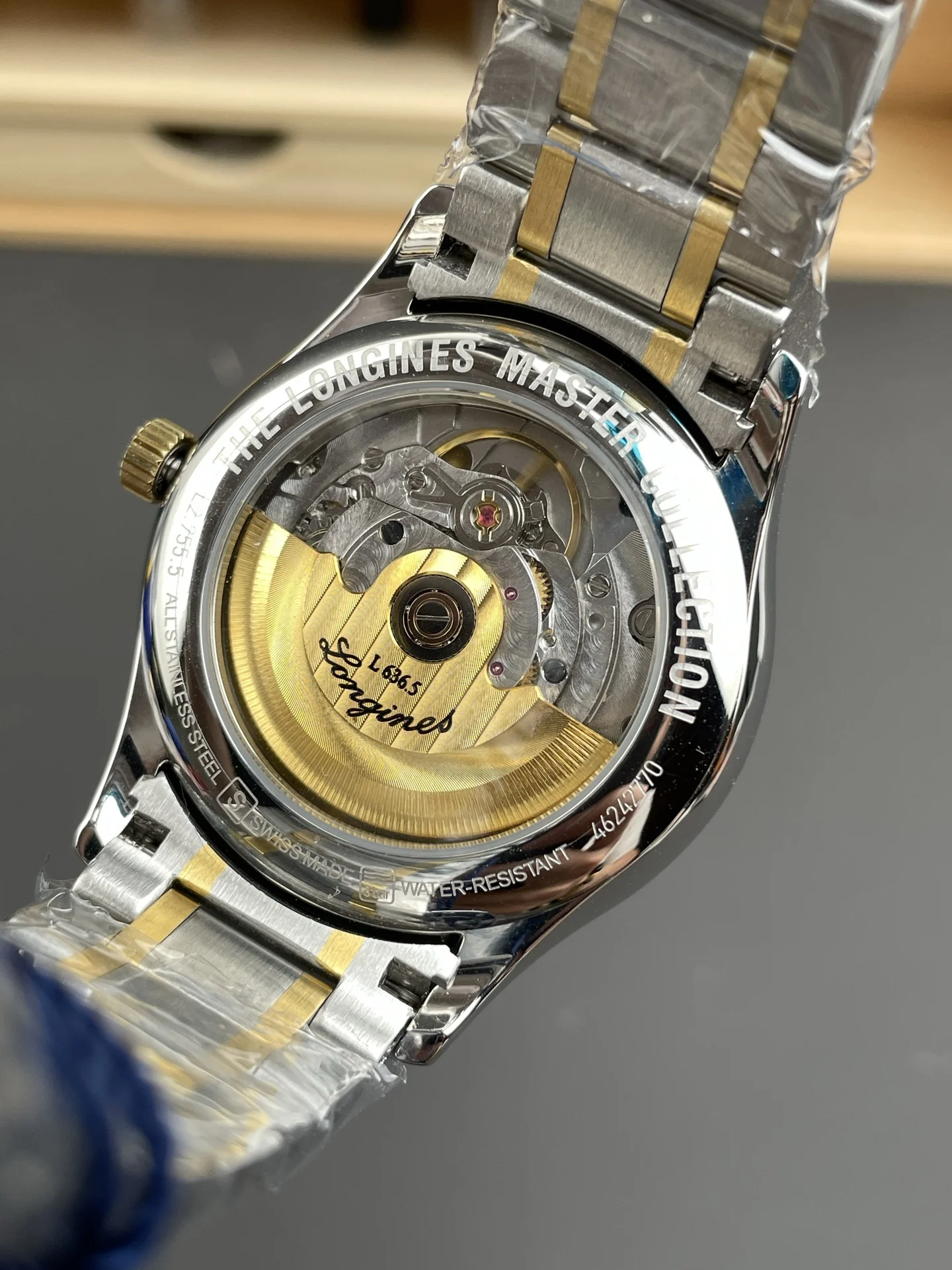 Longines Master Collection Two-Tone Diamond-Set 40mm — photographed off the sweep