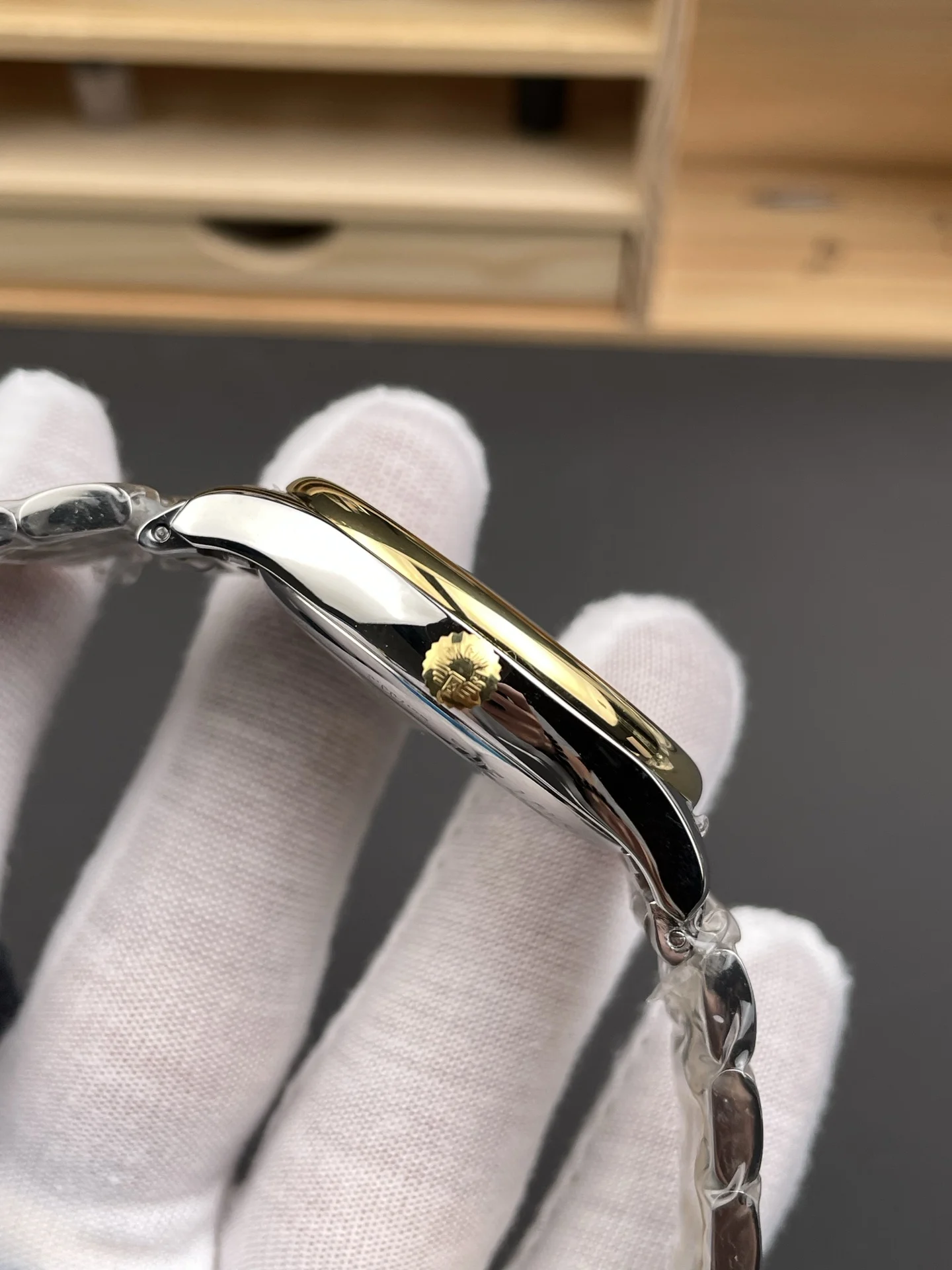 Longines Master Collection Two-Tone Diamond-Set 40mm — photographed off the sweep