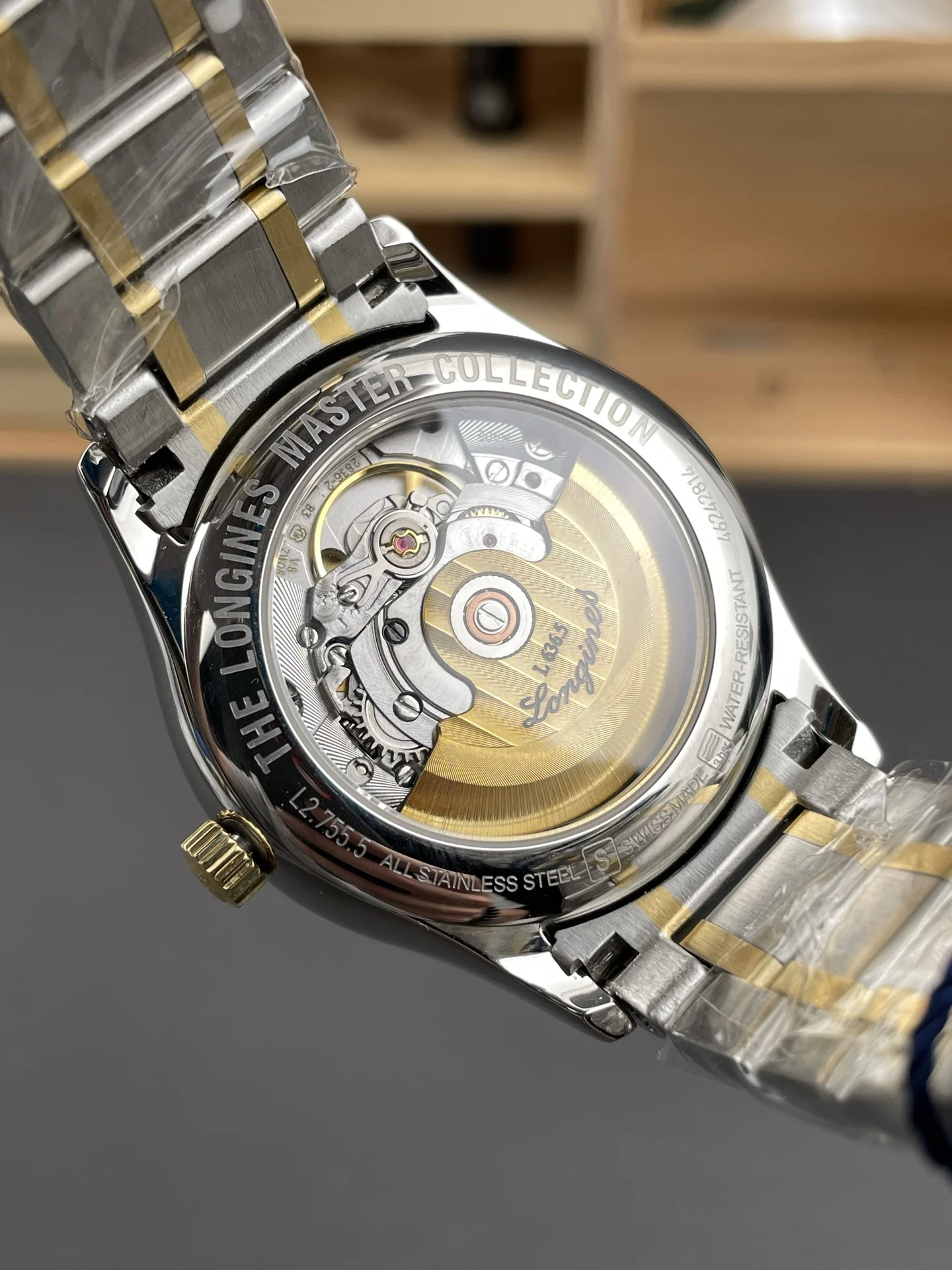 Longines Master Collection Two-Tone Diamond-Set 40mm — photographed off the sweep