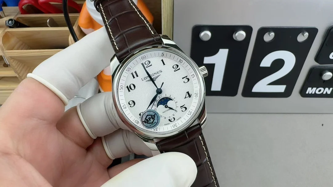Longines Moon Phase — photographed off the sweep