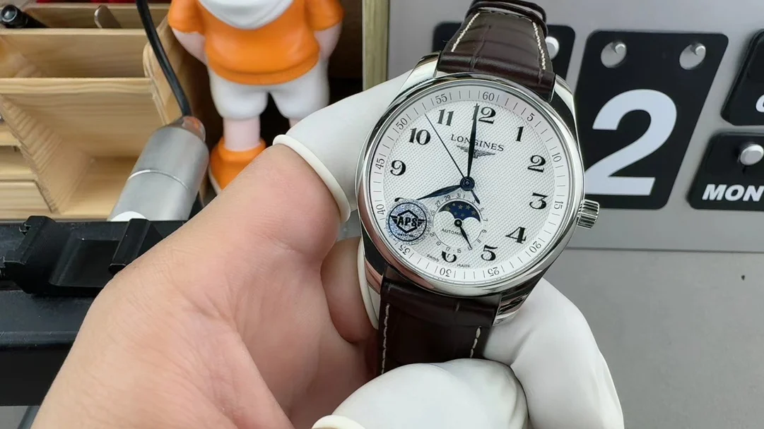 Longines Moon Phase — photographed off the sweep