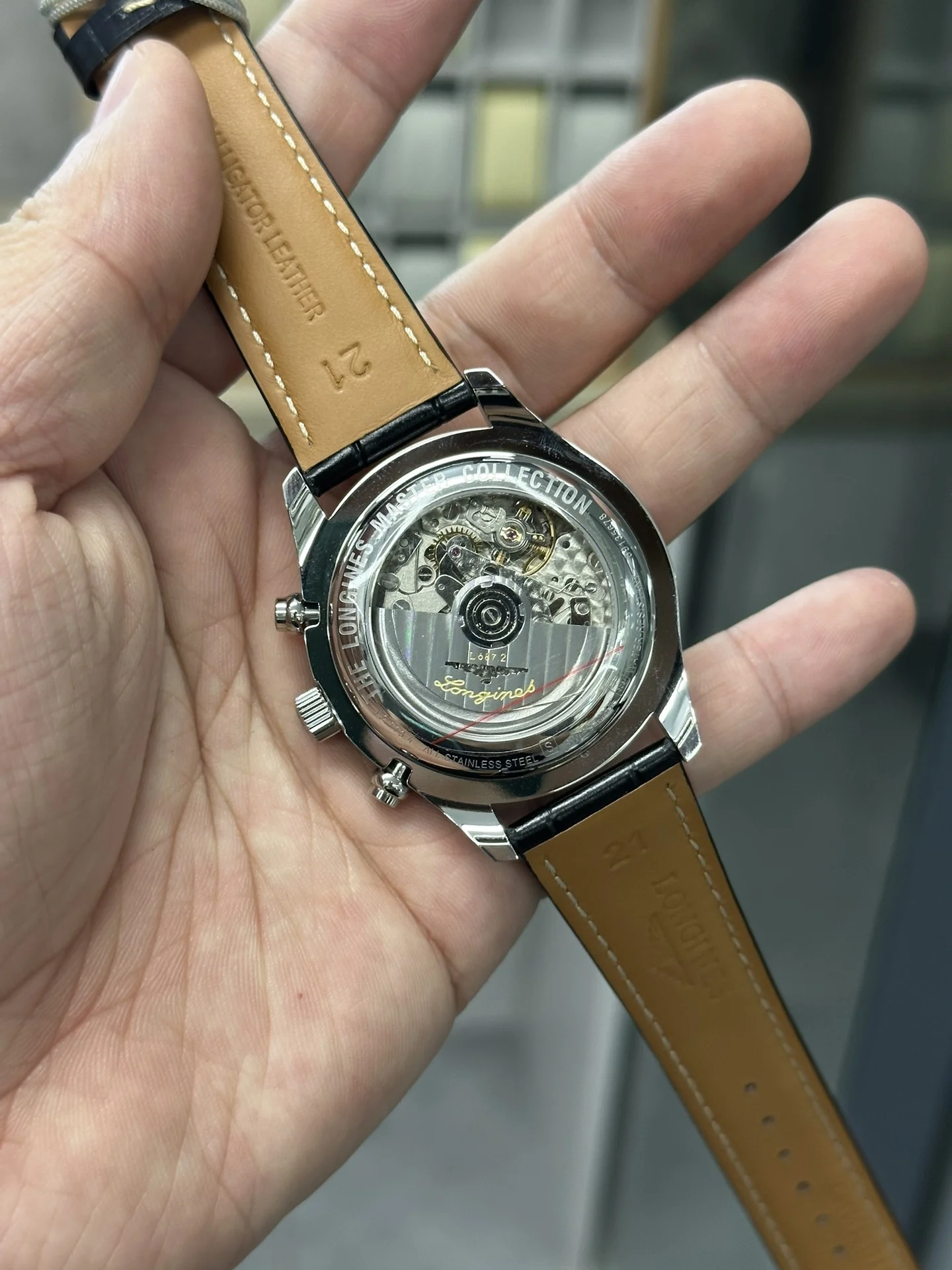 Longines Moon Phase 40mm — photographed off the sweep