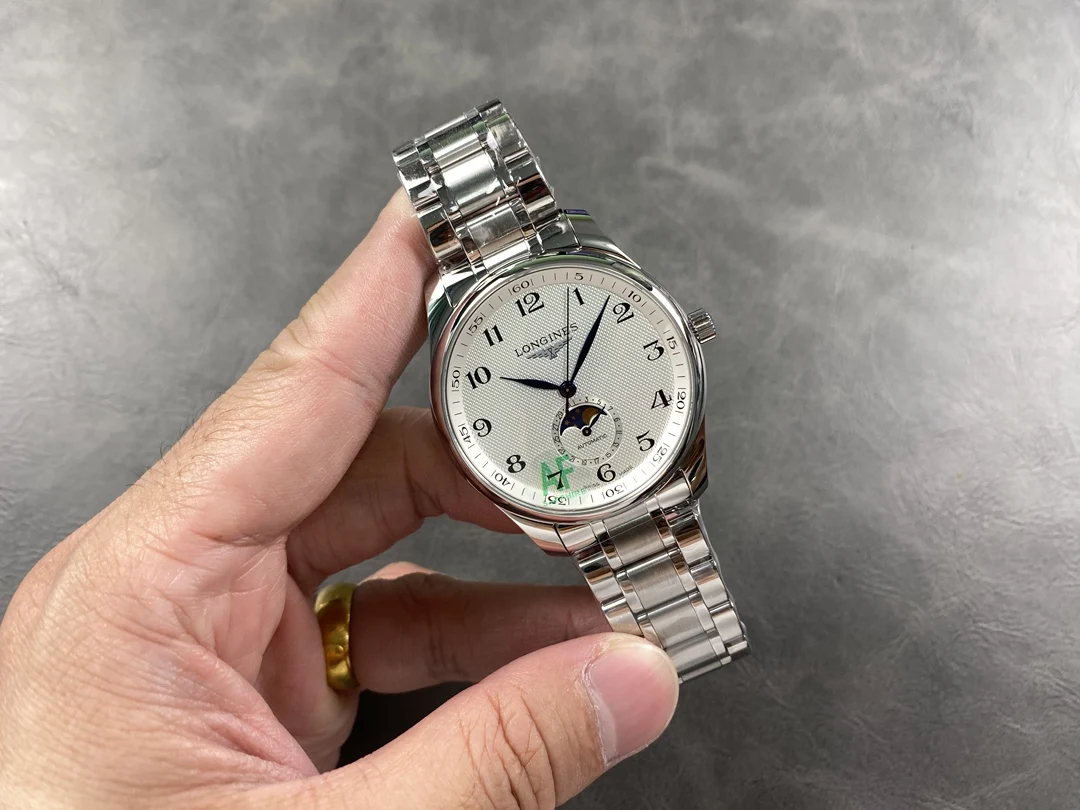 Longines Moon Phase 42mm — photographed off the sweep