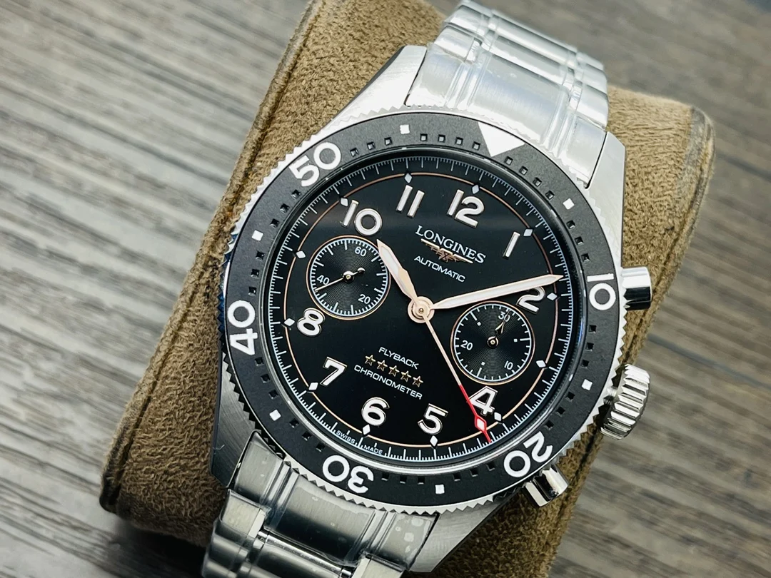 Longines Spirit Ceramic Blue Dial — photographed off the sweep