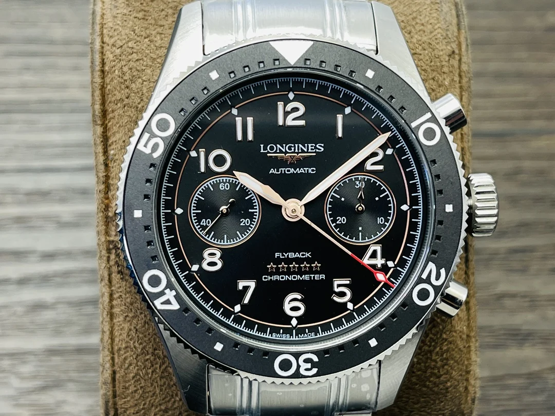 Longines Spirit Ceramic Blue Dial — photographed off the sweep