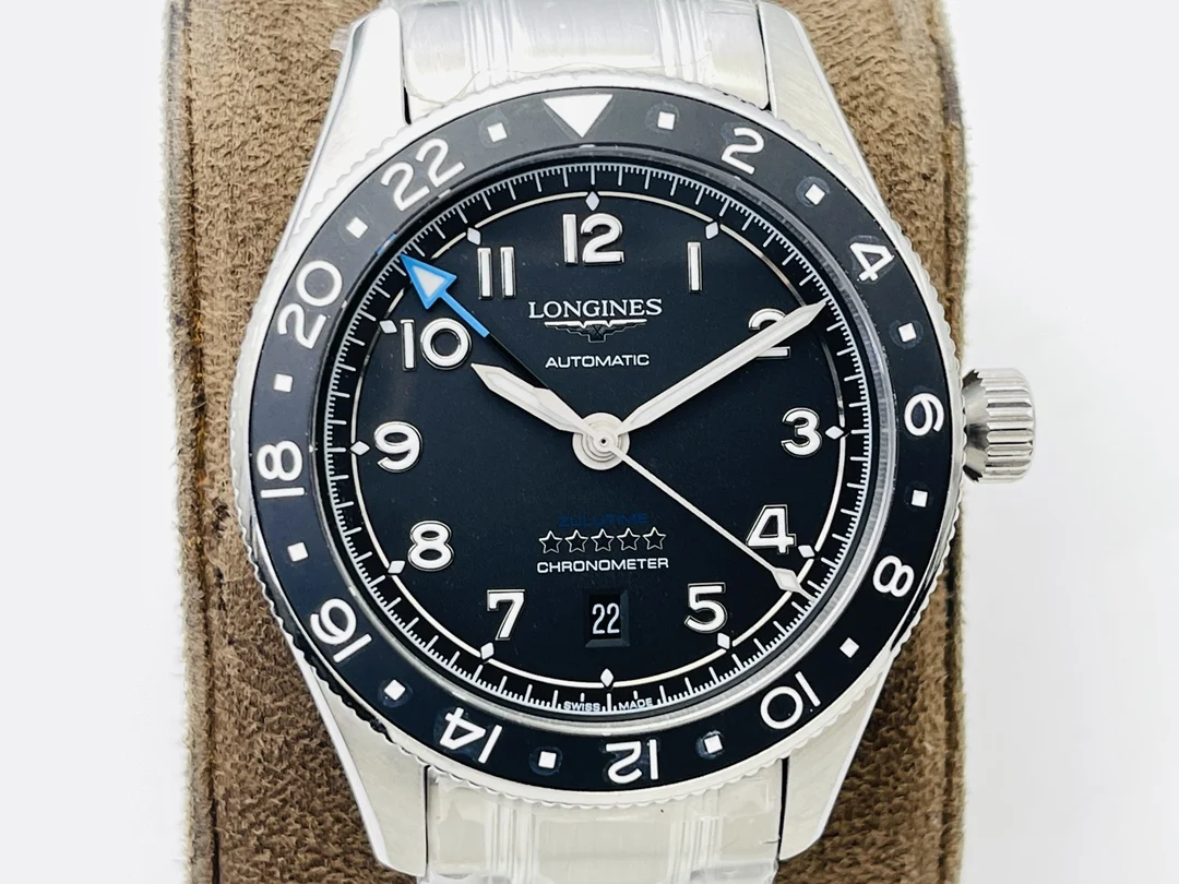 Longines Spirit Ceramic Green Dial 42mm — photographed off the sweep