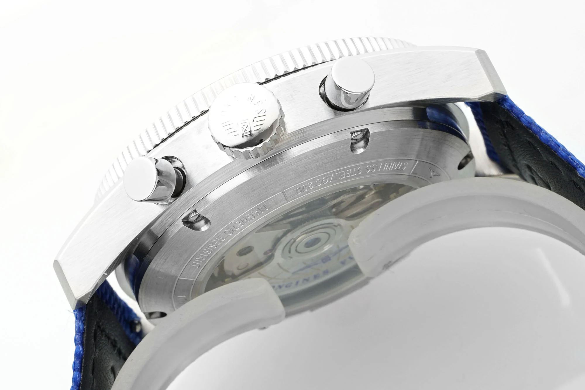 Longines Spirit Steel Blue Dial — photographed off the sweep