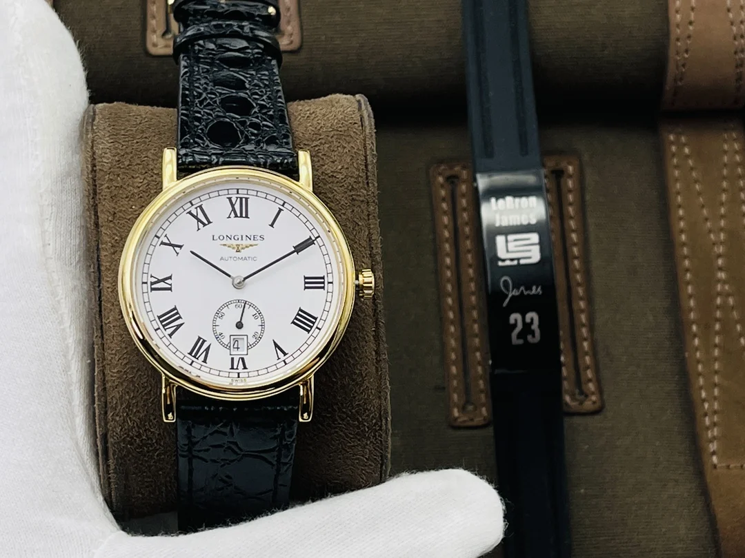Longines Steel Black Dial — photographed off the sweep