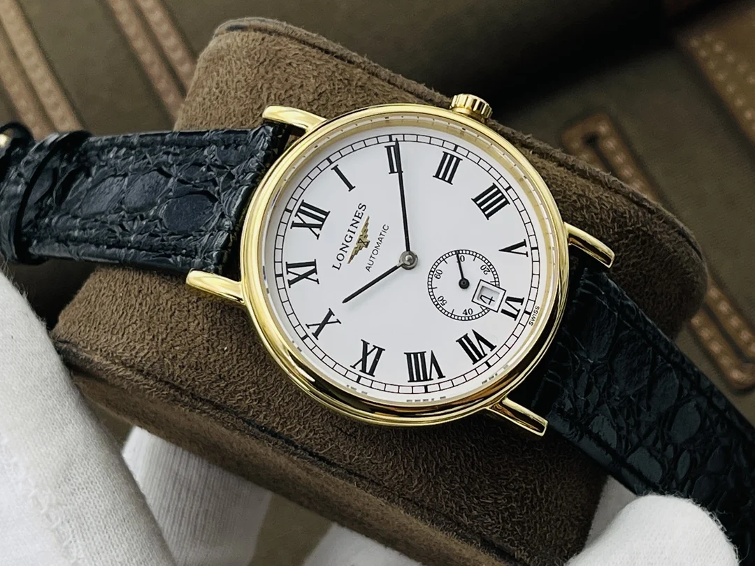 Longines Steel Black Dial — photographed off the sweep