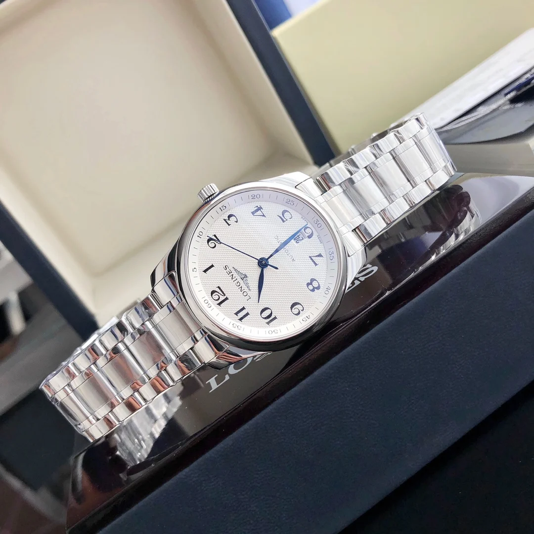 Longines Steel Blue Dial 38.5mm — photographed off the sweep
