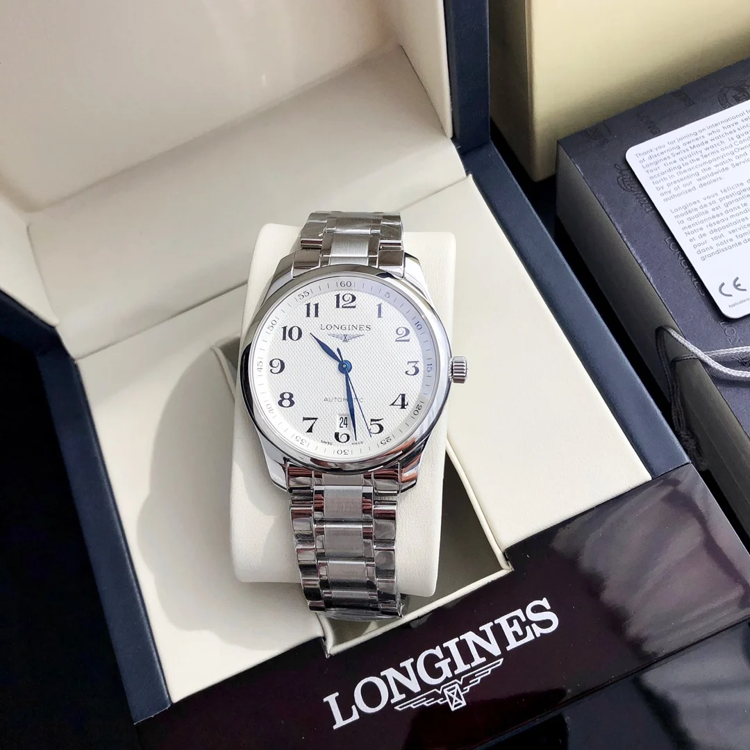 Longines Steel Blue Dial 38.5mm — photographed off the sweep