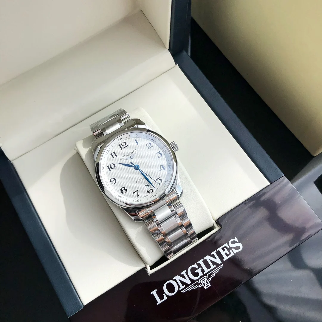 Longines Steel Blue Dial 38.5mm — photographed off the sweep