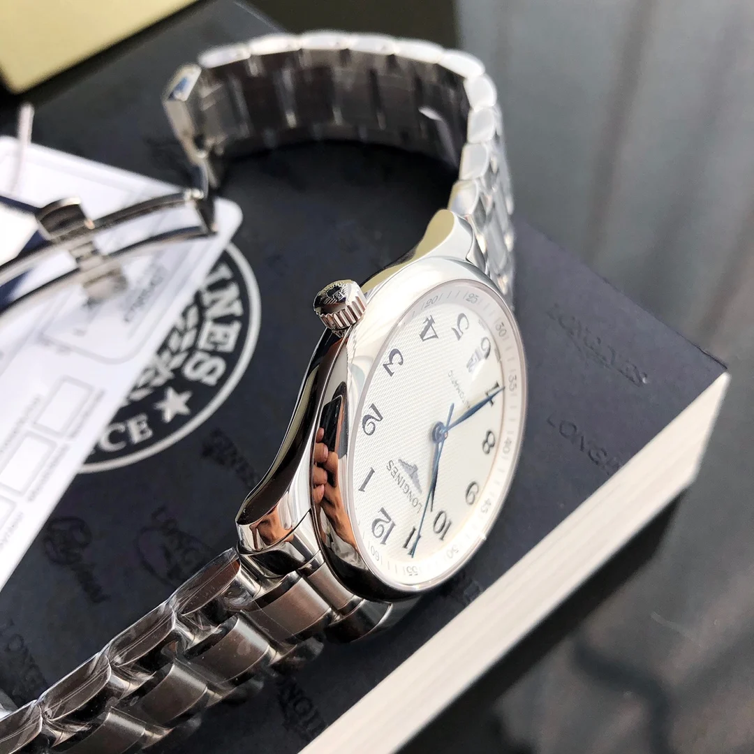 Longines Steel Blue Dial 38.5mm — photographed off the sweep