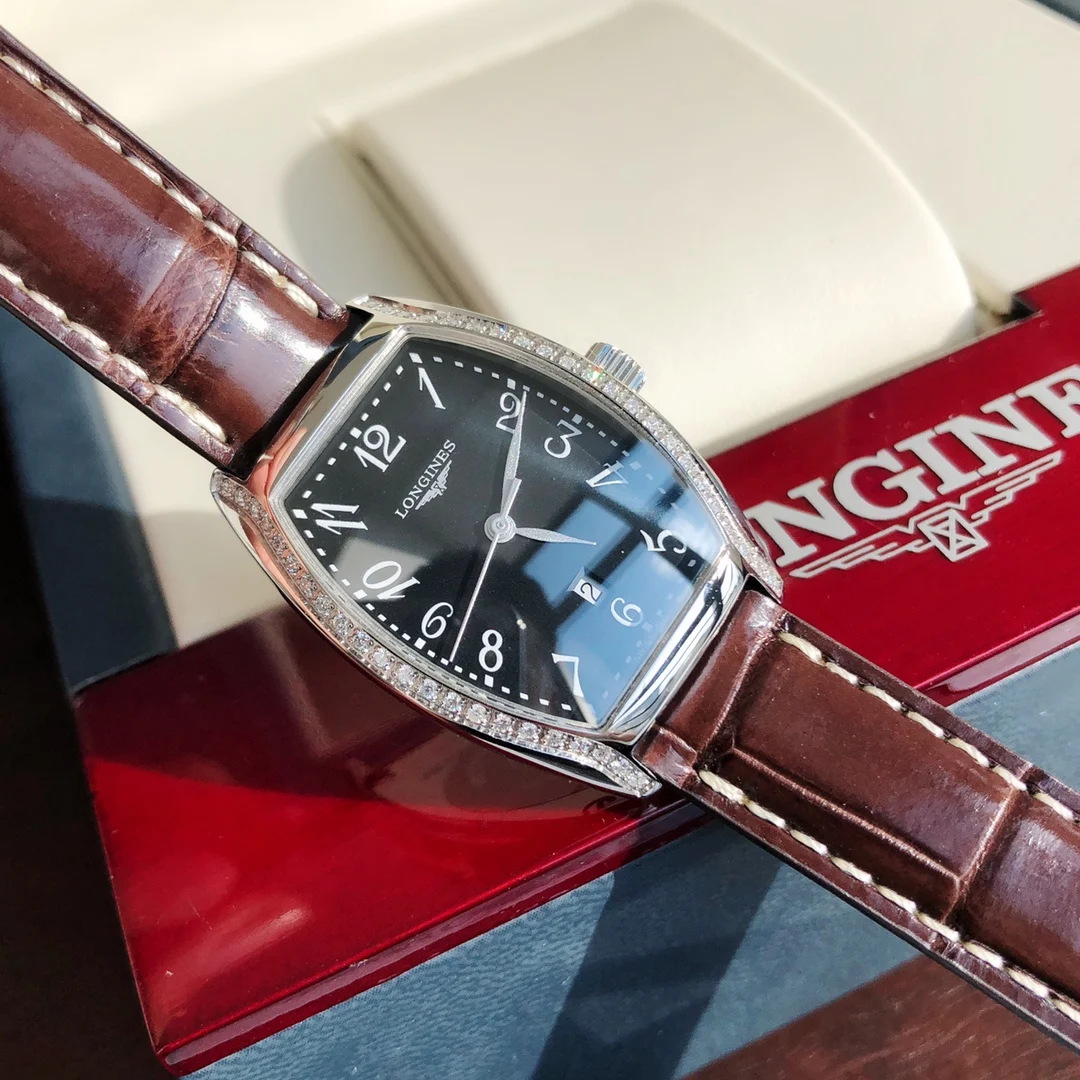 Longines Steel Brown Dial — photographed off the sweep