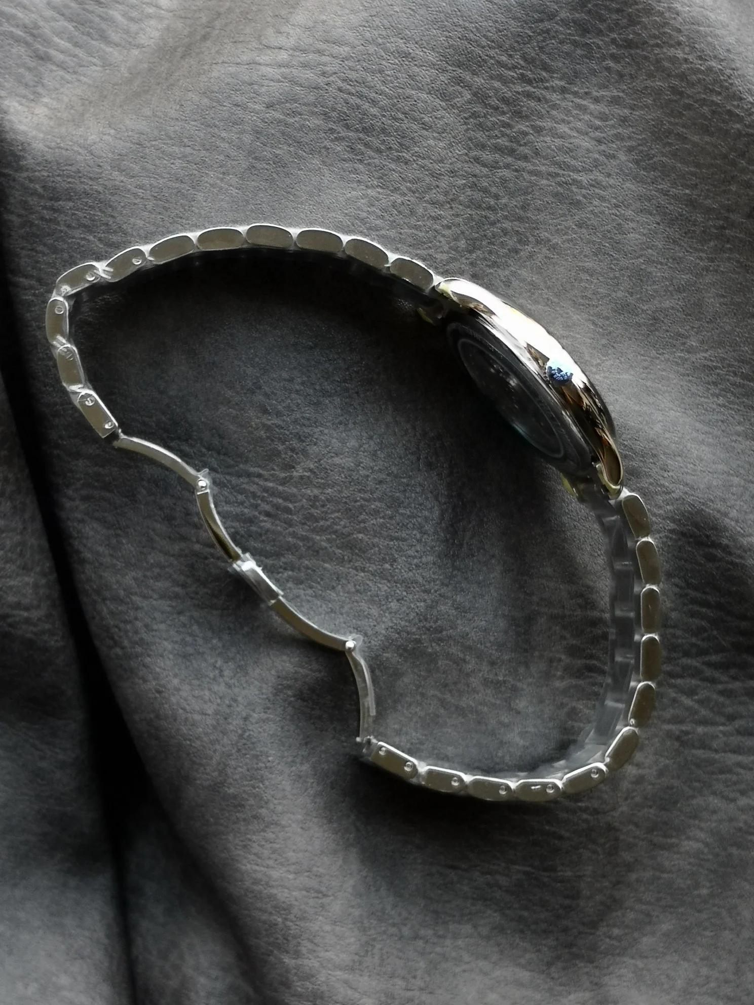 Longines Steel Silver Dial — photographed off the sweep