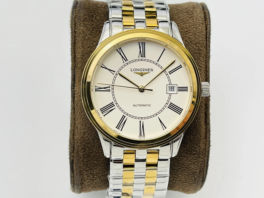 Longines White Gold White Dial 38.5mm — photographed off the sweep