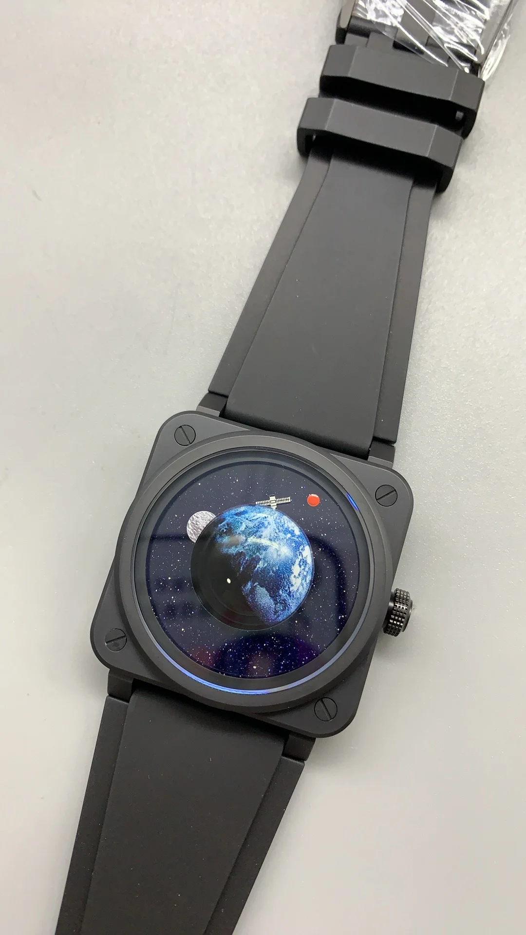 M+f, Bellass, all black, planetary space — photographed off the sweep