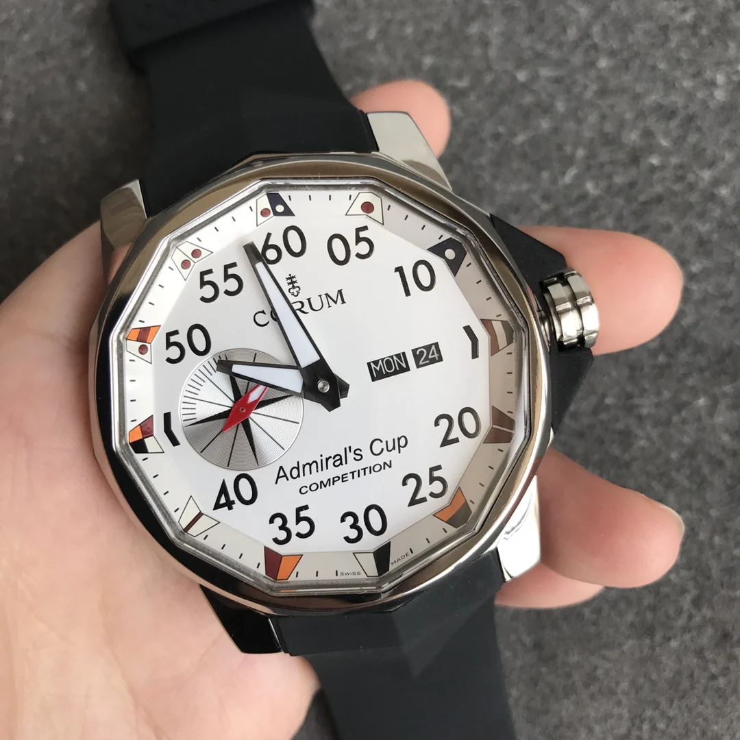 MG's new Corum Admiral Collection is inspired by sailing races — photographed off the sweep