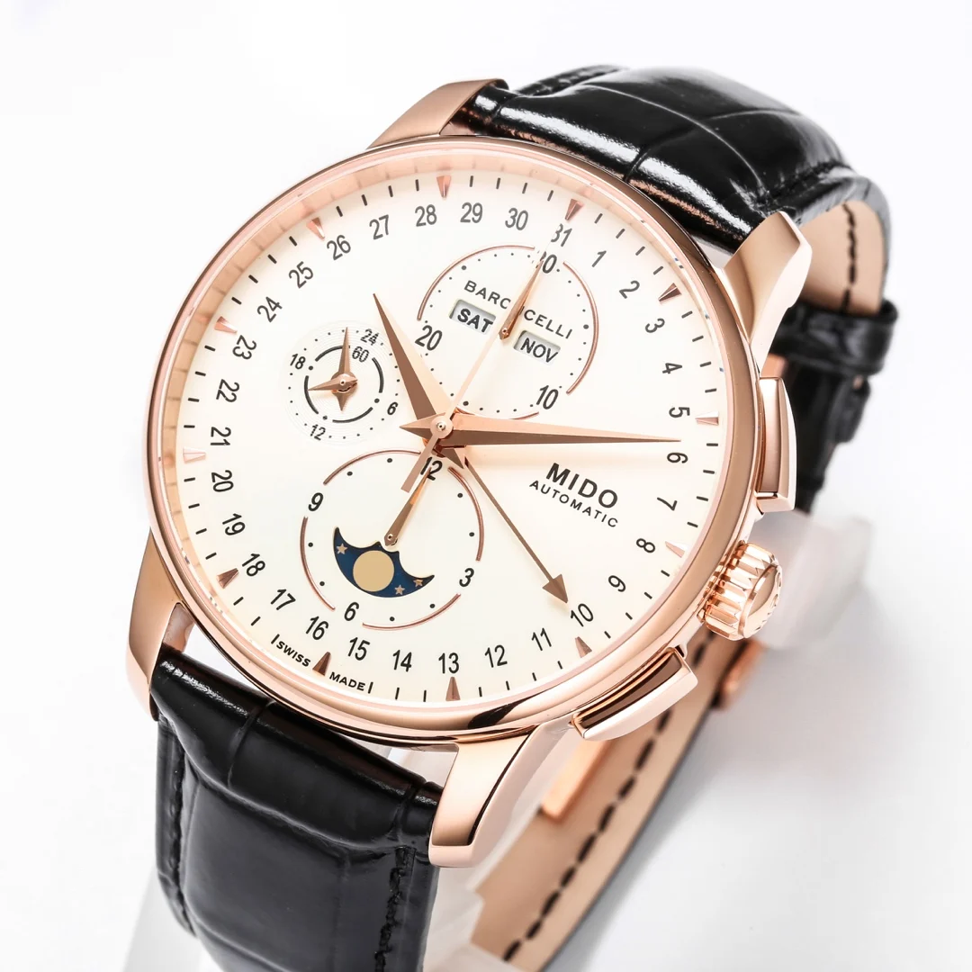 Mido Baroncelli Moon Phase 42mm — detail