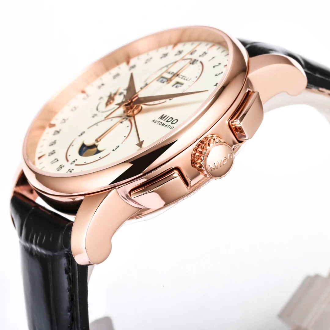 Mido Baroncelli Moon Phase 42mm — detail