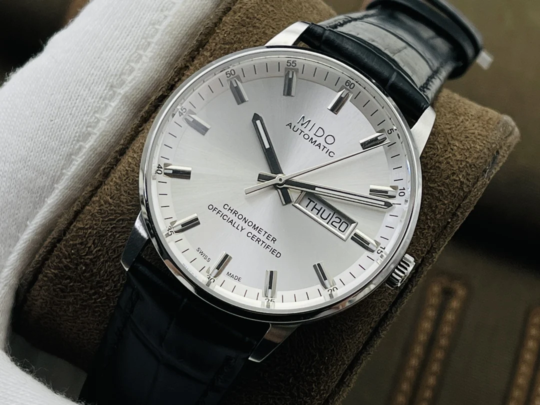 Mido Blue Dial — photographed off the sweep