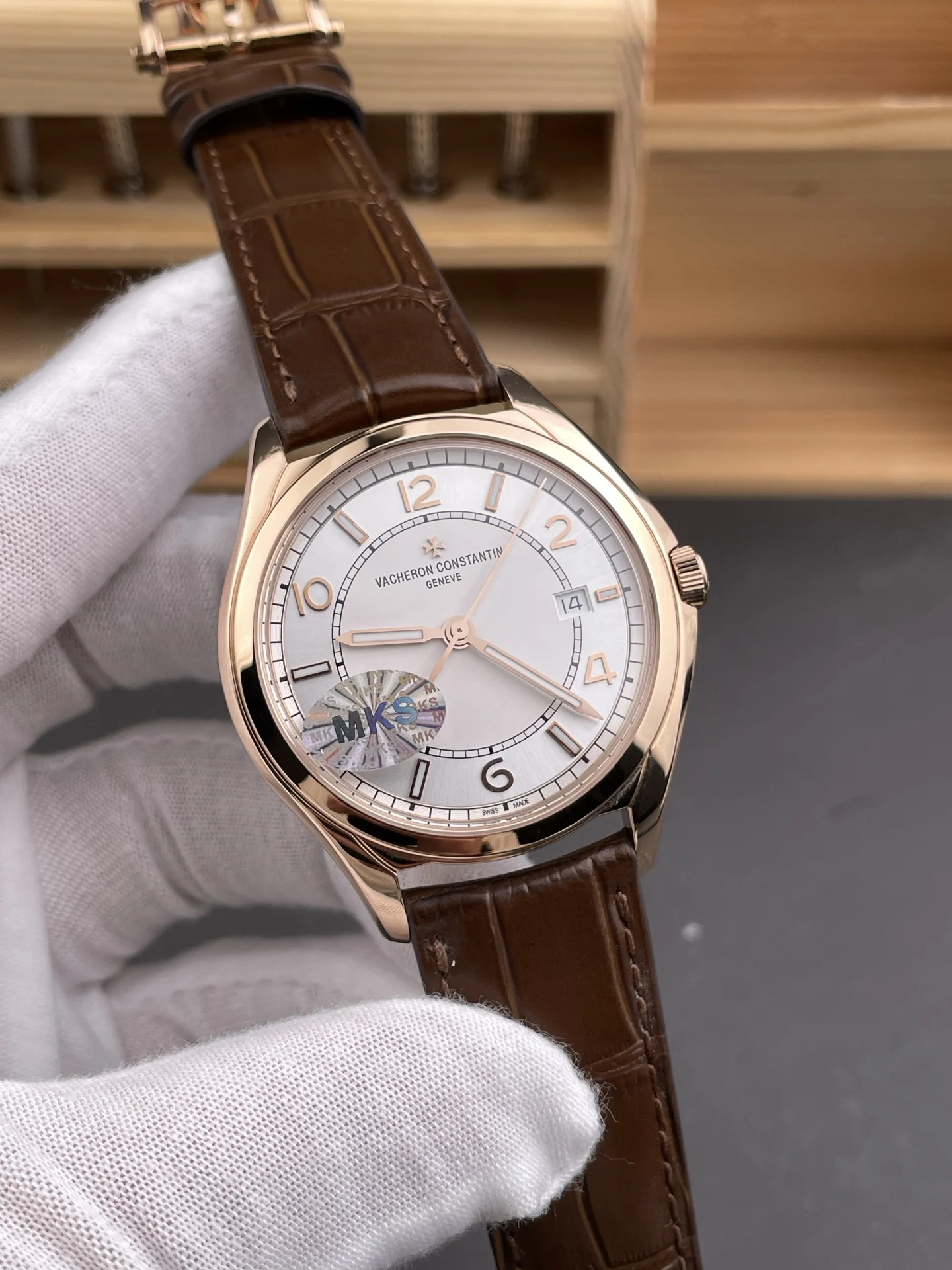 MKS 4600E Rose Gold / 40mm / 1326 Movement — photographed off the sweep