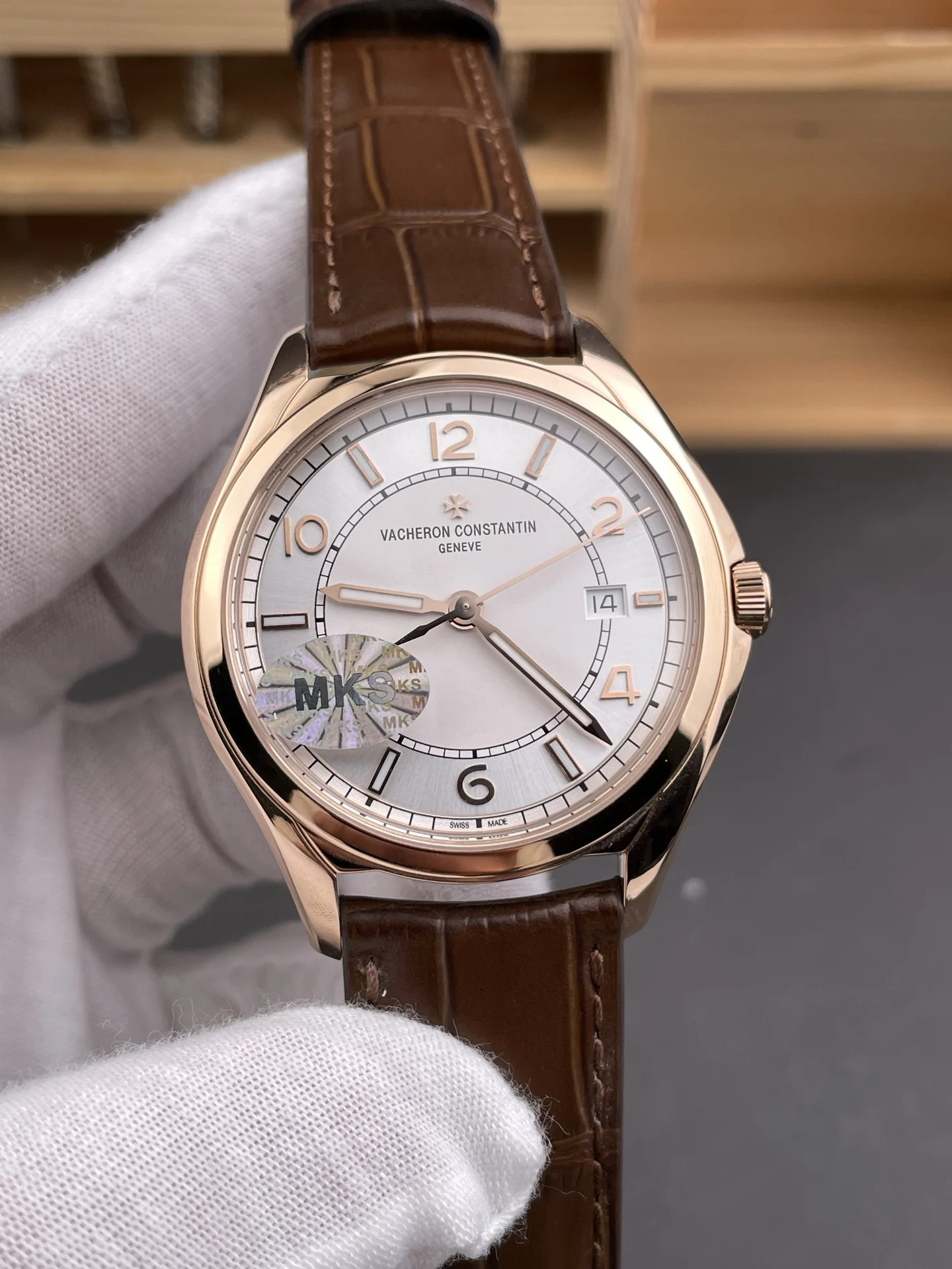 MKS 4600E Rose Gold / 40mm / 1326 Movement — photographed off the sweep