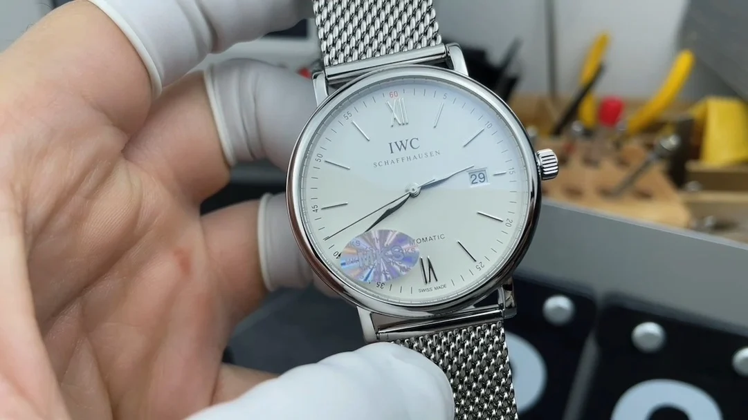 MKS steel bracelet with wave pattern